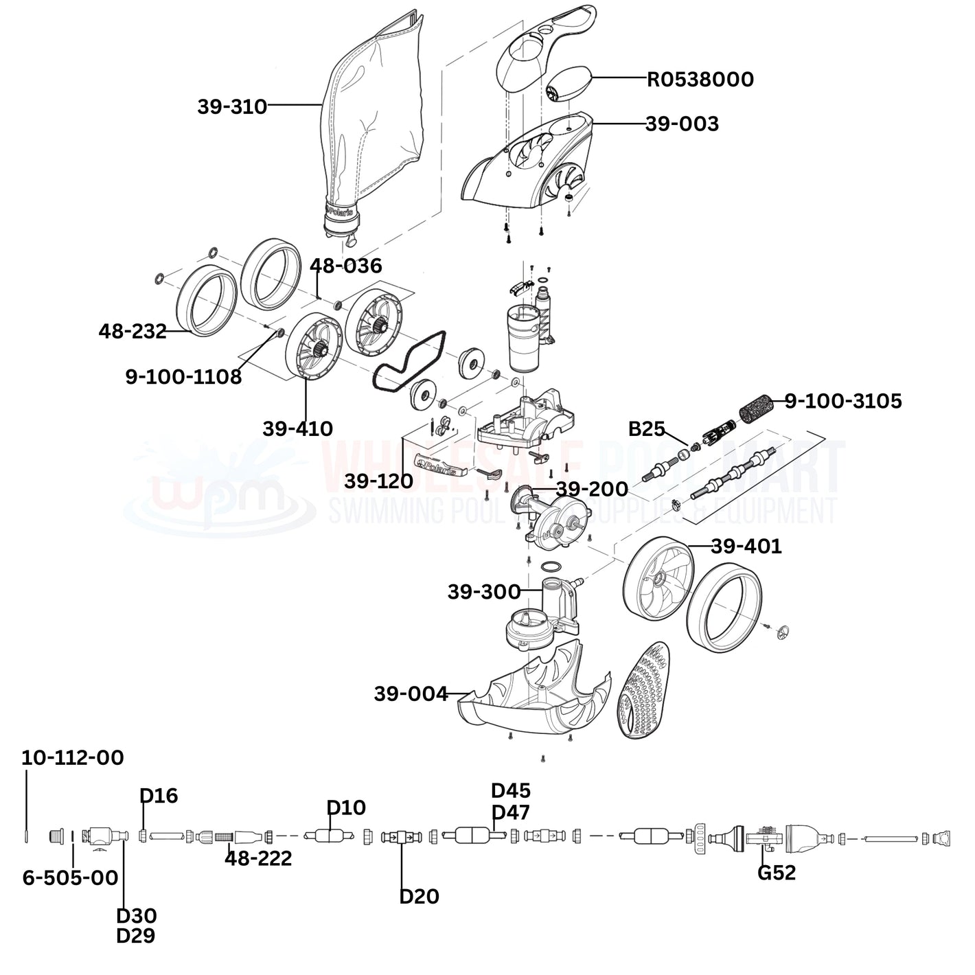 Polaris P39 Cleaner Replacement Parts Diagram