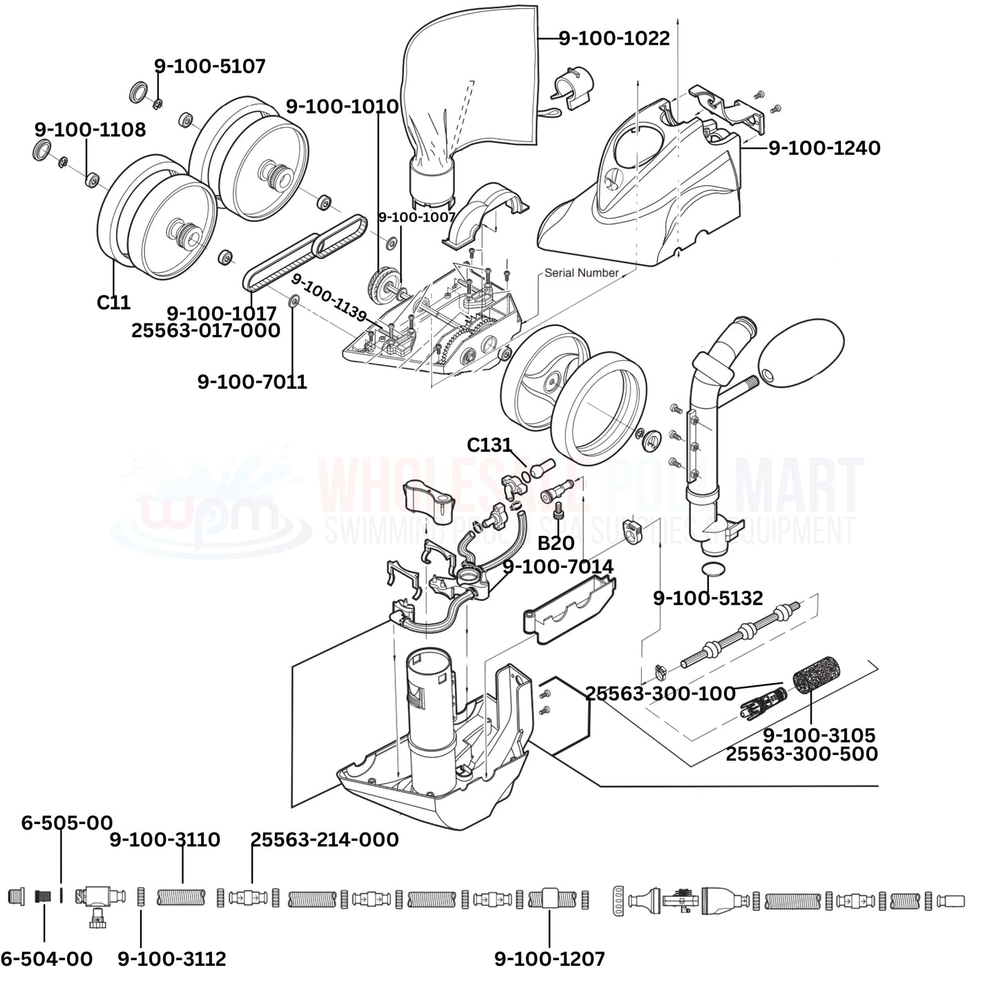 Polaris TR36P Cleaner Replacement Parts Diagram