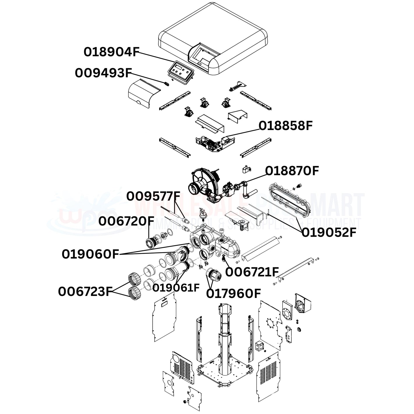 Raypak Avia 018045 Heater Replacement Parts Diagram