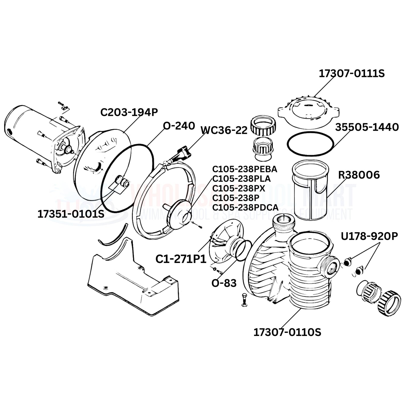 Sta-Rite Max-E-Pro Pump Replacement Parts Diagram