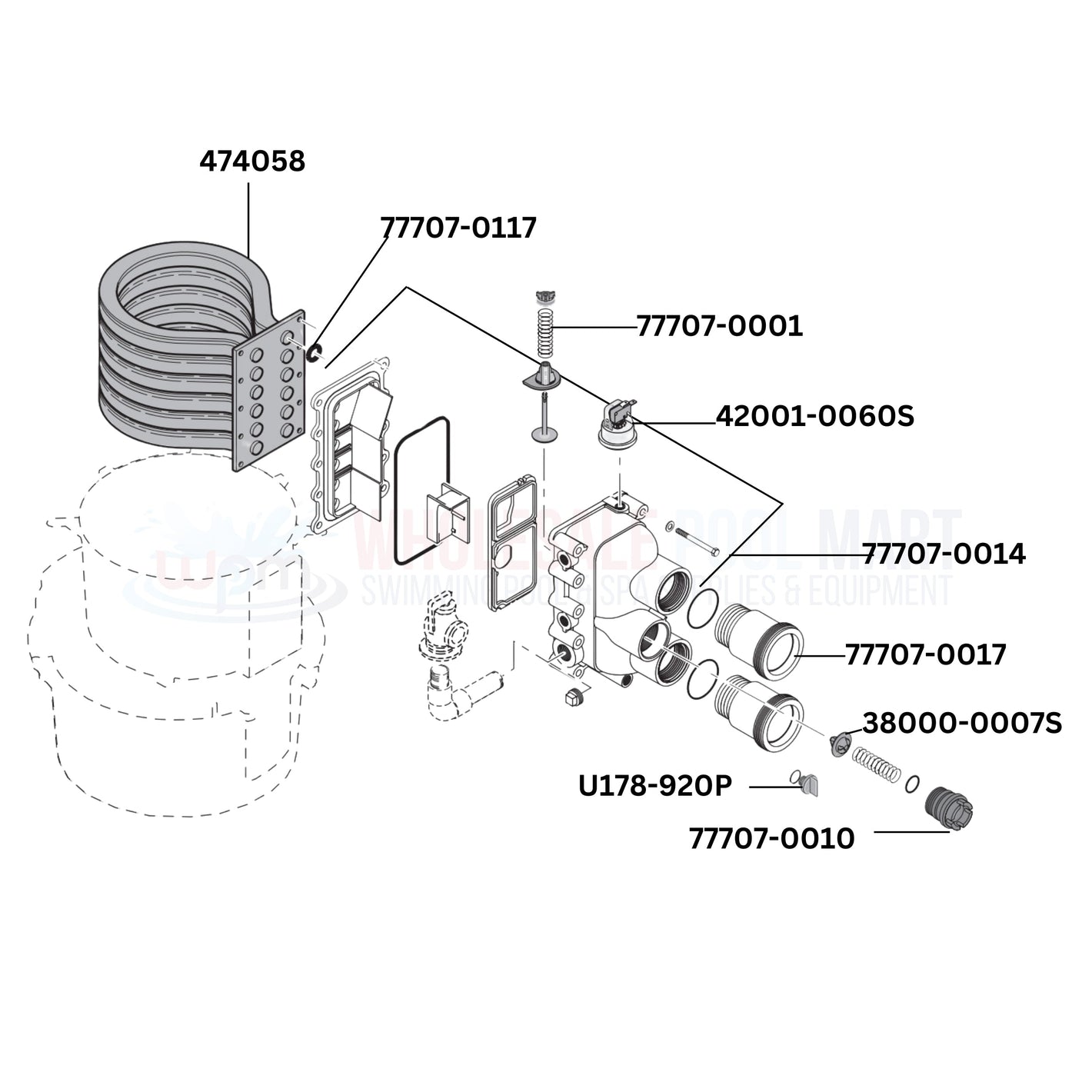 Sta-Rite Max-E-Therm SR200NA Heater Replacement Parts Diagram