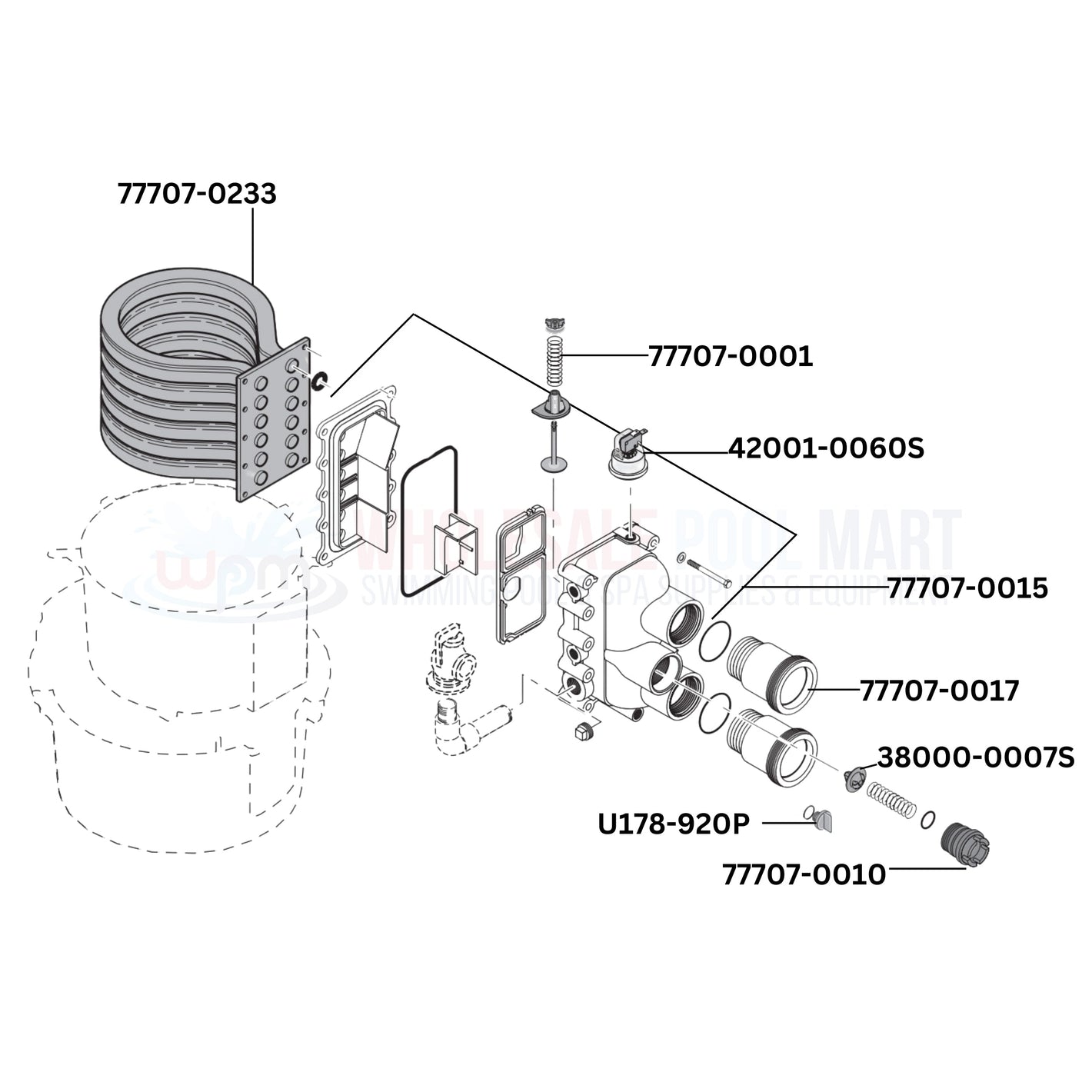 Sta-Rite Max-E-Therm SR333NA Heater Replacement Parts Diagram