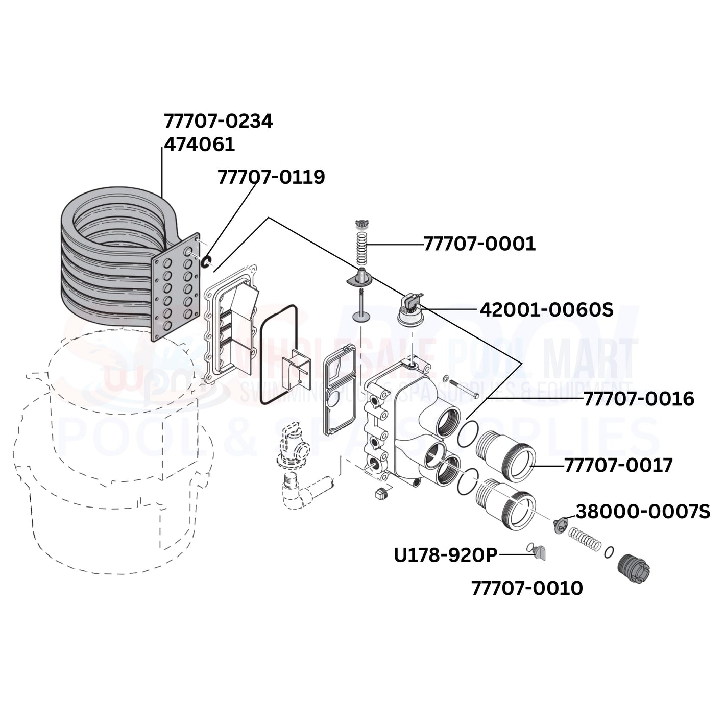 Sta-Rite Max-E-Therm SR400NA Heater Replacement Parts Diagram