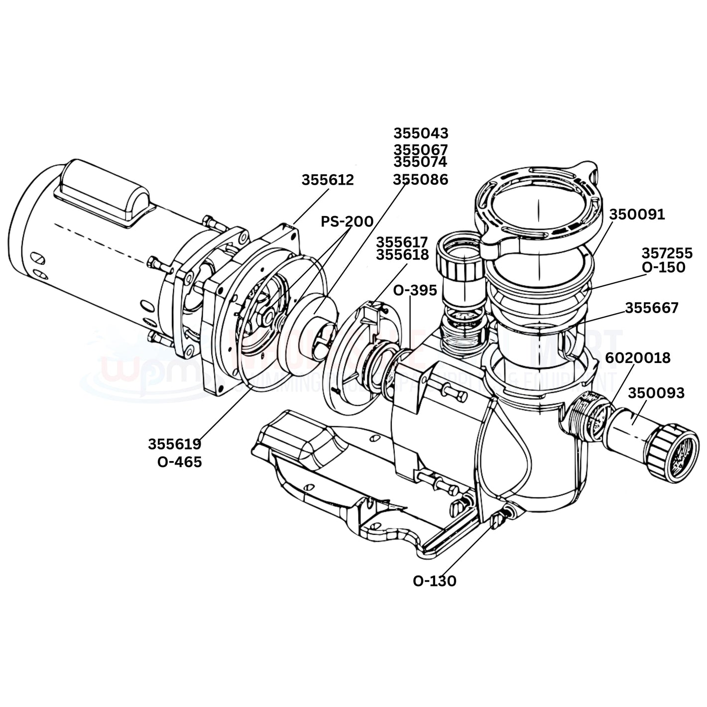 Sta-Rite SuperMax Pump Replacement Parts Diagram