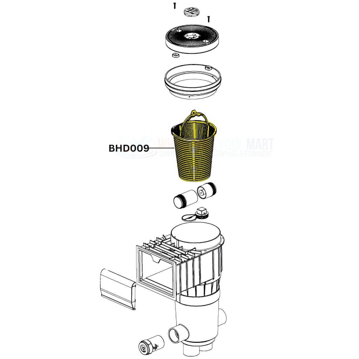 ARG Heavy Duty Basket BHD009 for Hayward Skimmers, Wholesale Pool Mart WPM, durable design for optimal filtration.