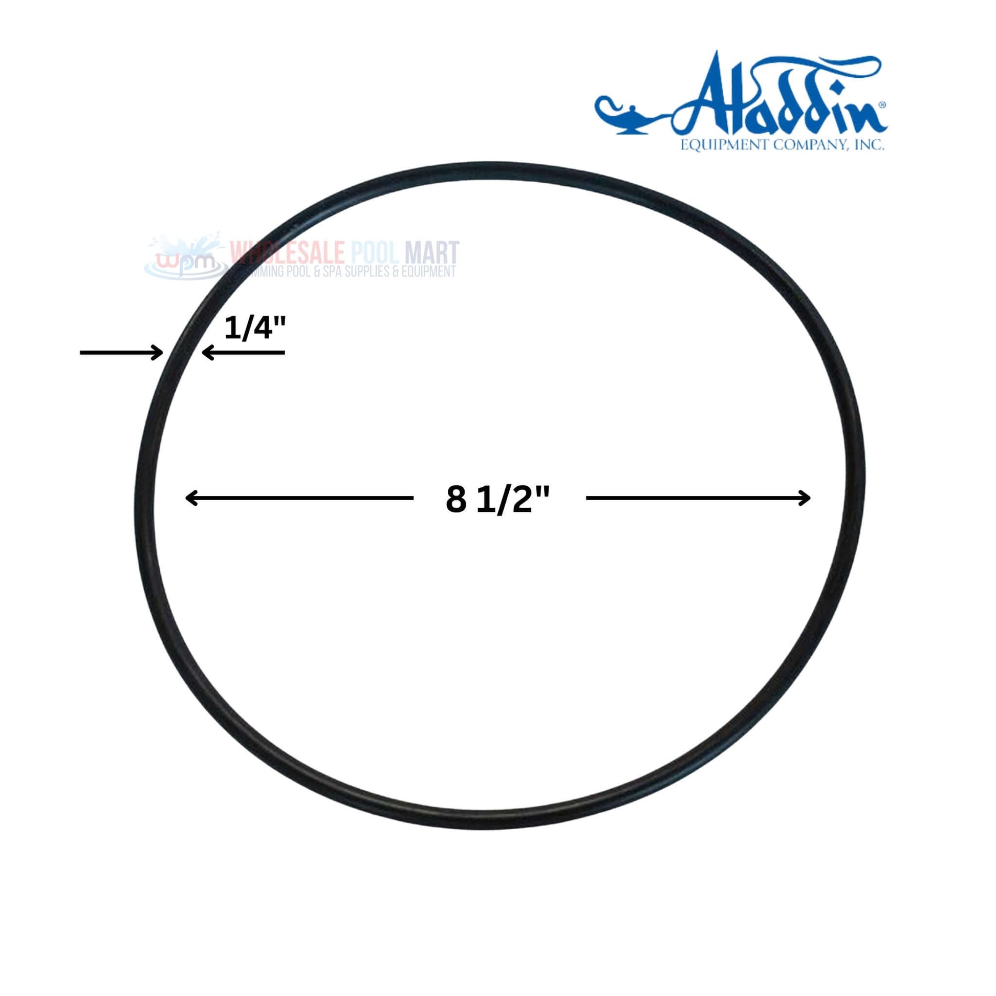 Aladdin O-469 Sta-Rite Pump Seal Plate O-Ring | U9-375 black elastomeric O-ring, 8.5" diameter, from Wholesale Pool Mart.