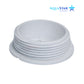 AquaStar 1.5" Bubbler Plate in white, ideal for pool and spa systems. Fits standard 1.5" threads. BP101 from Wholesale Pool Mart WPM.