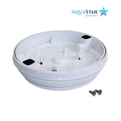 AquaStar 10" Fillable Standard Skimmer Lid and Frame in White for pool decks - FL10101 | Wholesale Pool Mart WPM