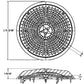 AquaStar 10" Universal Round Main Drain Cover technical drawing | Wholesale Pool Mart WPM | A10RCFR101