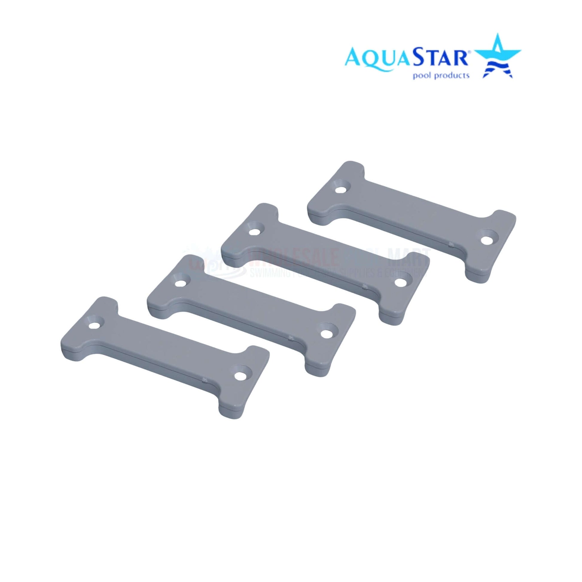 AquaStar gray pool product components, set of four, designed for pool drainage systems, Wholesale Pool Mart WPM.