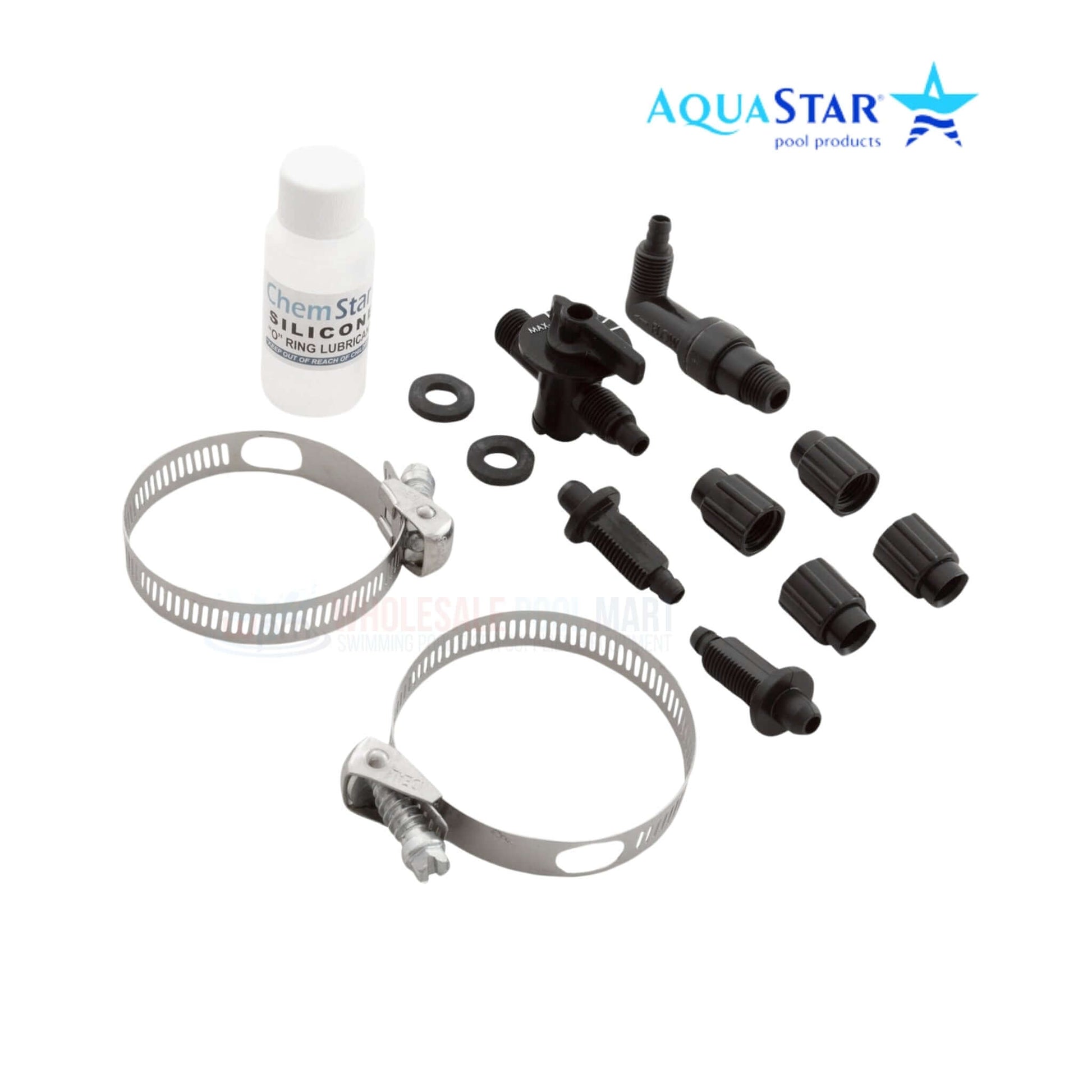 AquaStar ChemStar CH200 parts kit including clamps and silicone, from Wholesale Pool Mart WPM.