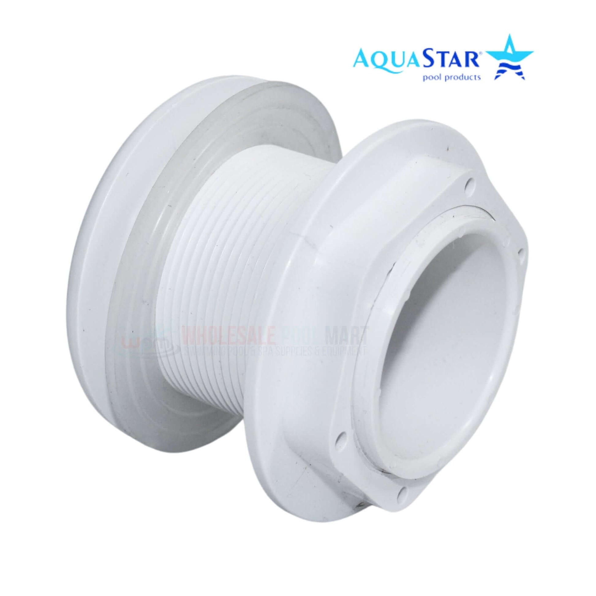 AquaStar Extended Return Fitting with Gasket & Eyeball, 2-inch connection, SKU 1020F101, from Wholesale Pool Mart WPM.