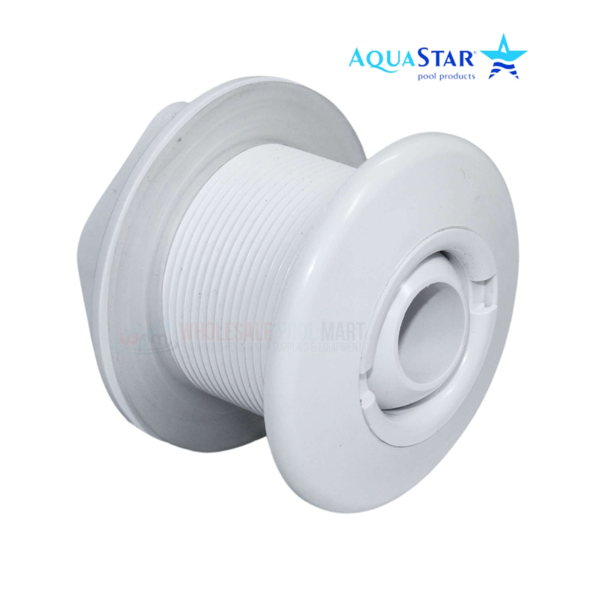 AquaStar Extended Return Fitting with Gasket & Eyeball for pools, secure 1.5-inch thread, SKU: 1020F101, Wholesale Pool Mart WPM