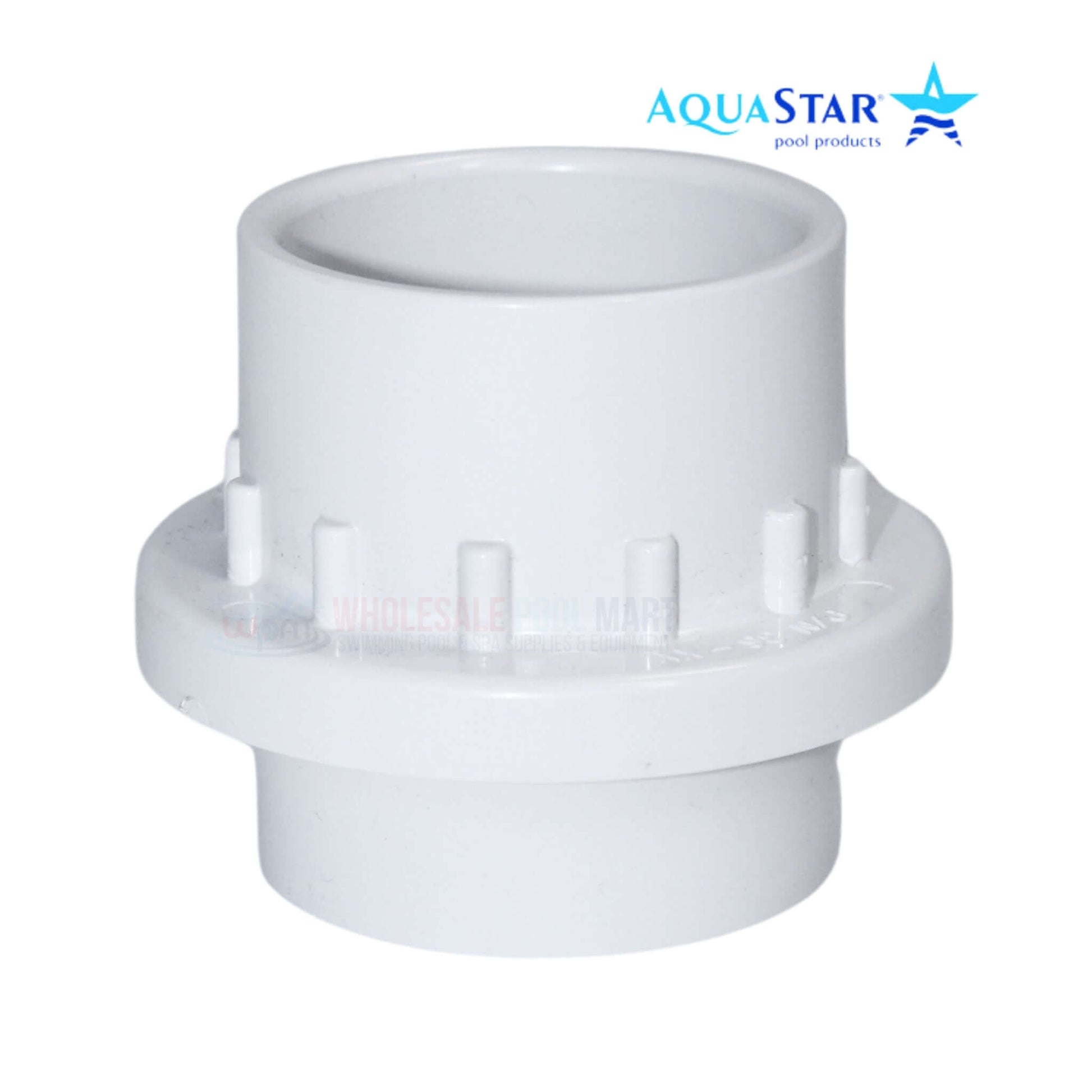 AquaStar Light Niche Return Fitting for 1.5" pipe, durable UV-resistant ABS, SKU 3601 from Wholesale Pool Mart WPM.