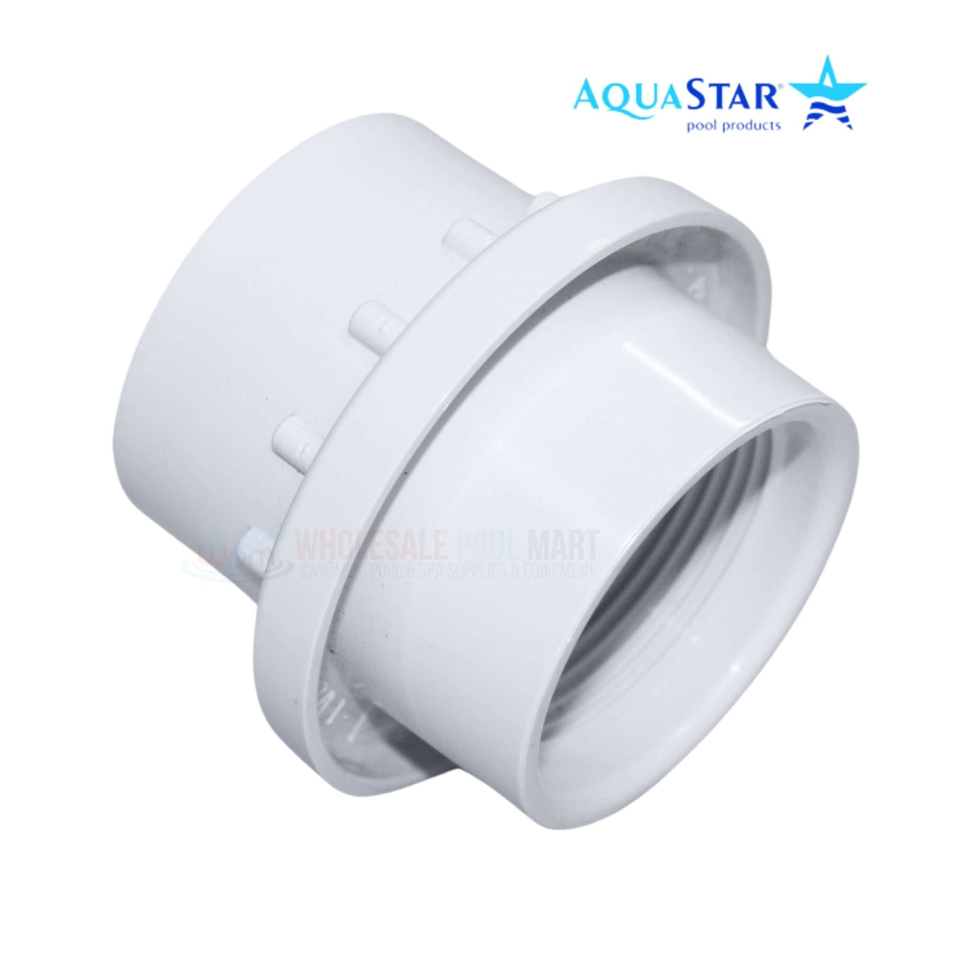 AquaStar Light Niche Return Fitting for 1.5" pipe, durable UV-resistant ABS, part 3601, Wholesale Pool Mart WPM.