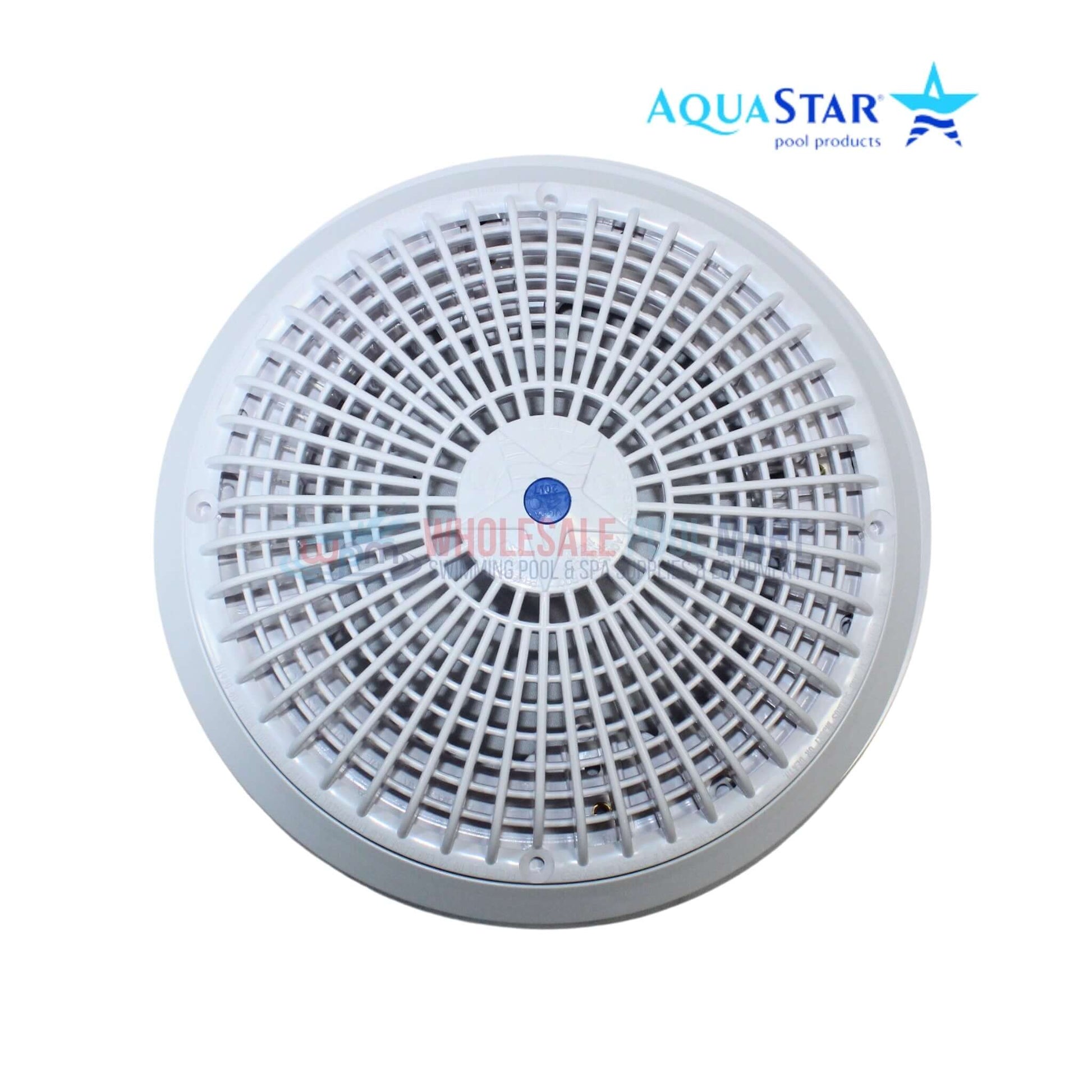 AquaStar 10" Universal Round Main Drain Cover - White, with adapter kit from Wholesale Pool Mart WPM.
