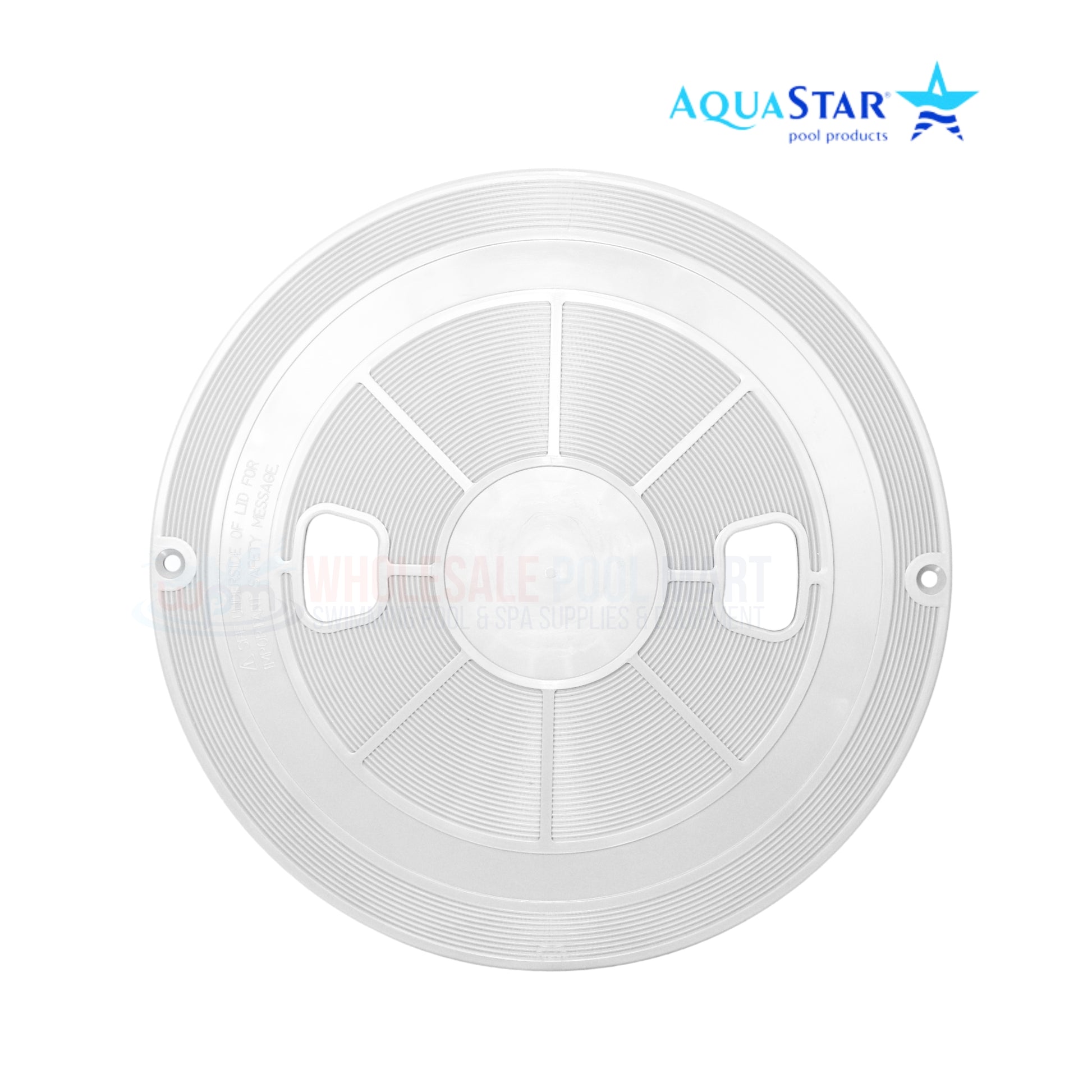 AquaStar Round Skimmer Lid RT101 in white, 9.9 inches, durable for pool skimmers from Wholesale Pool Mart (WPM).