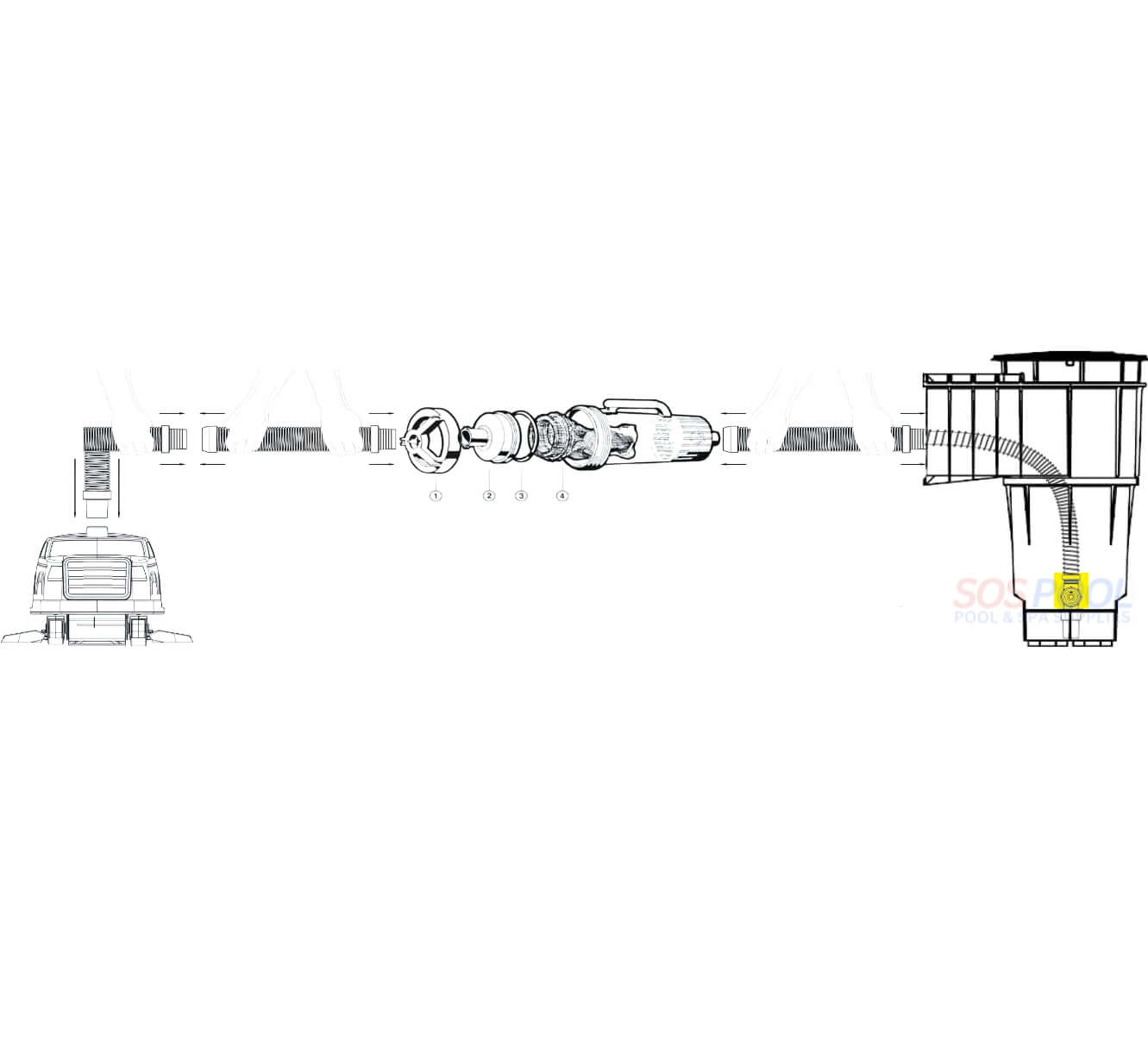 Aquastar HWN161 Regulator Valve diagram for suction pool cleaner from Wholesale Pool Mart WPM.