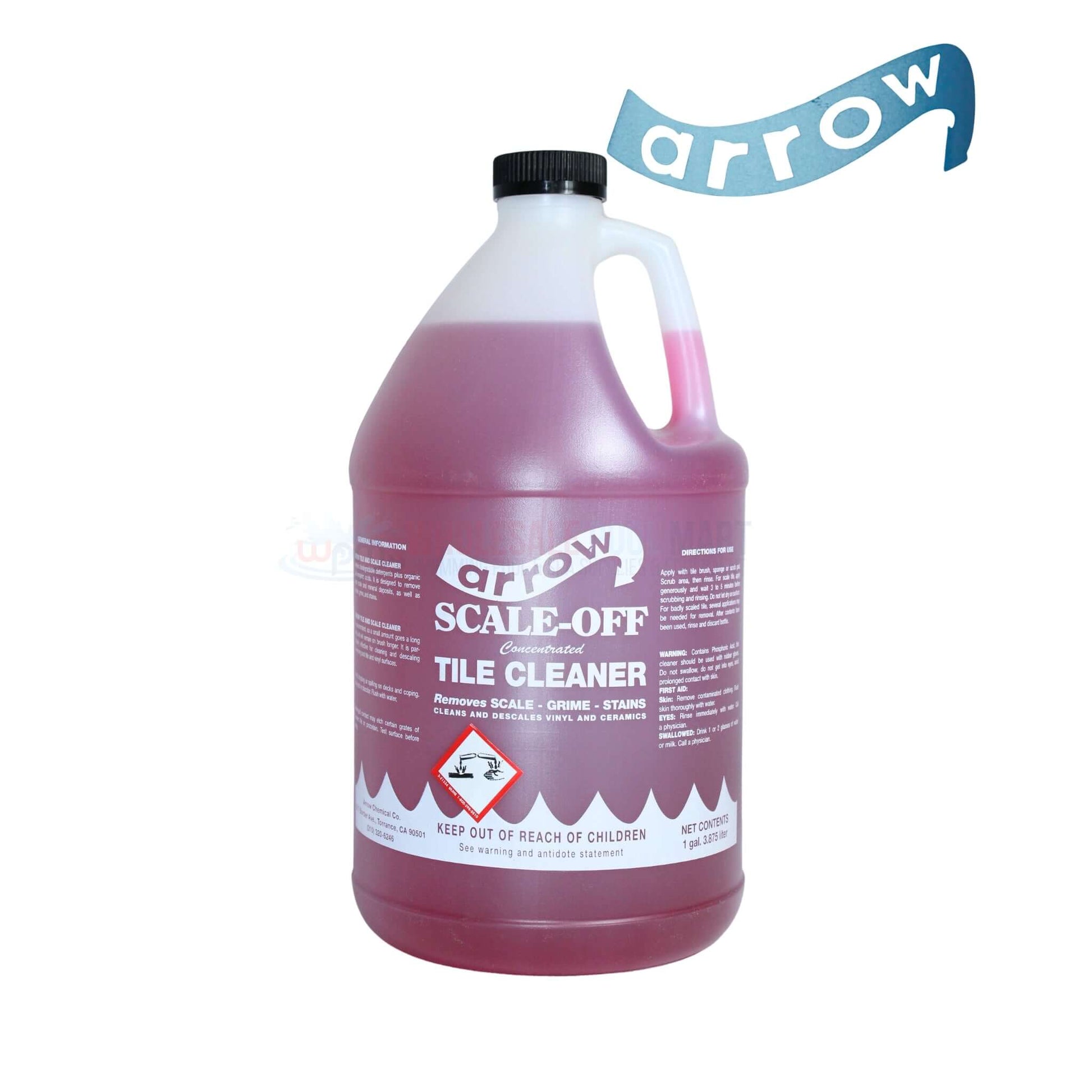 Arrow Scale-Off Tile Cleaner 1 Gallon, removes scale and grime from pool tiles. SKU: SCO-L, Wholesale Pool Mart WPM.
