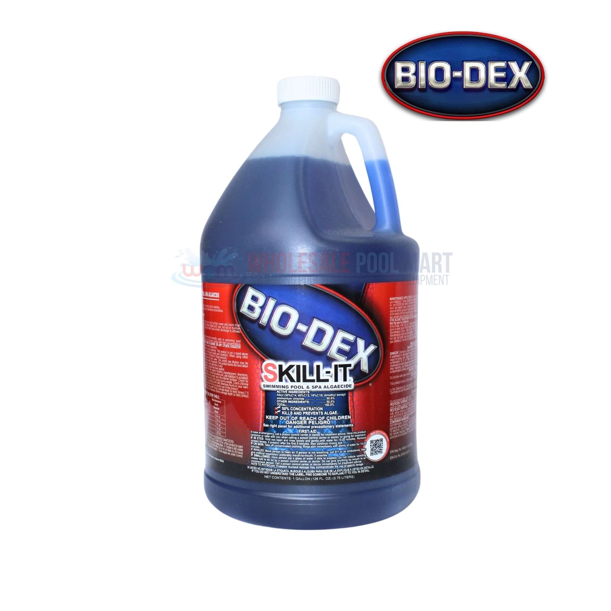 Bio-Dex Skill-It algaecide 1 gallon SK04, effective algae solution from Wholesale Pool Mart WPM.