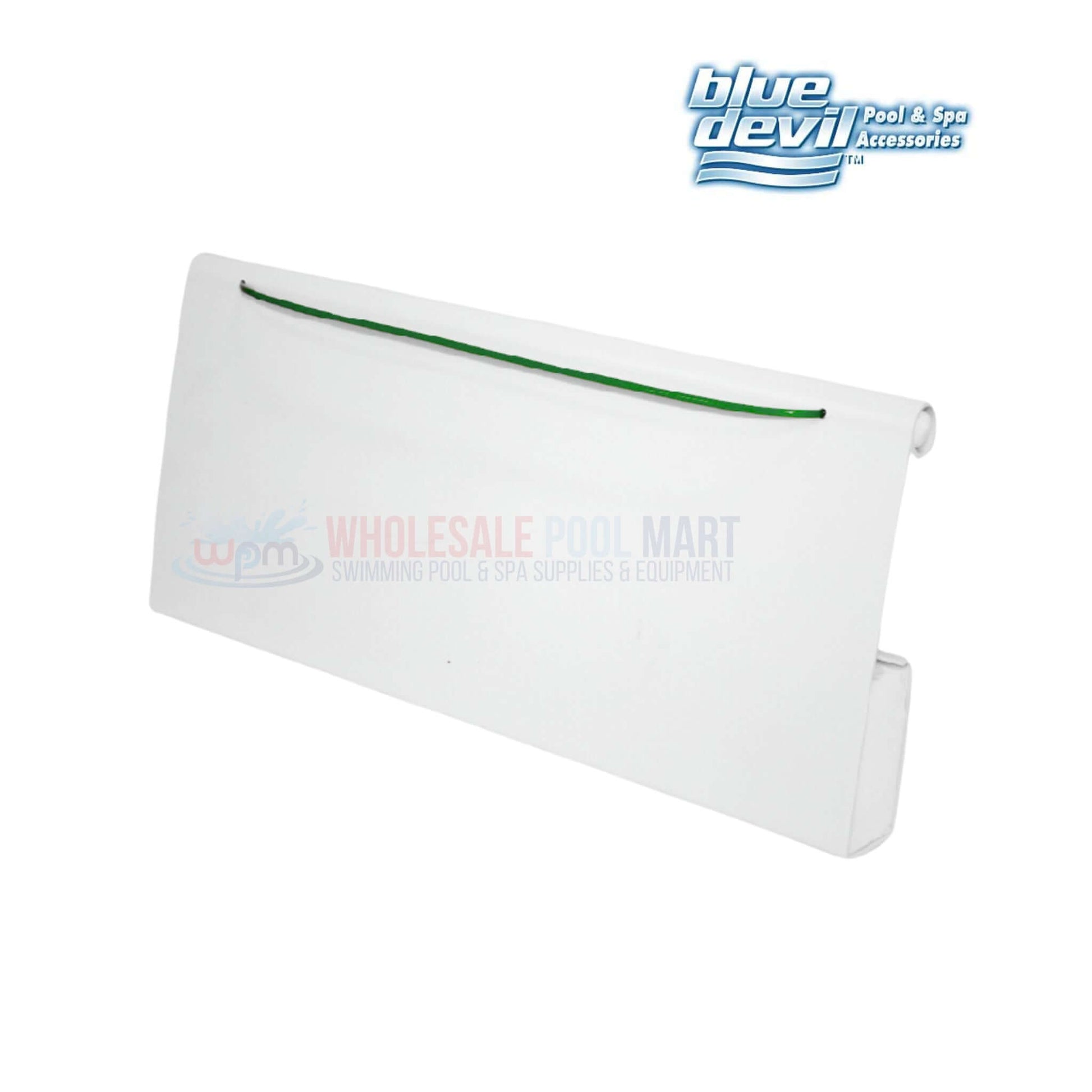 Blue Devil Skimmer Weir Gate 8" B8508 for Wholesale Pool Mart WPM, durable plastic, traps debris for cleaner pools.