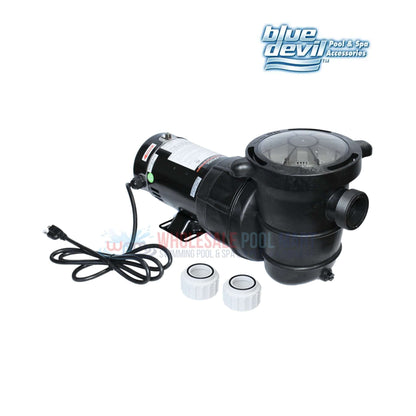 Blue Devil B8375 pump with 1.5" union connection, 0.75HP, 115V, available at Wholesale Pool Mart WPM.