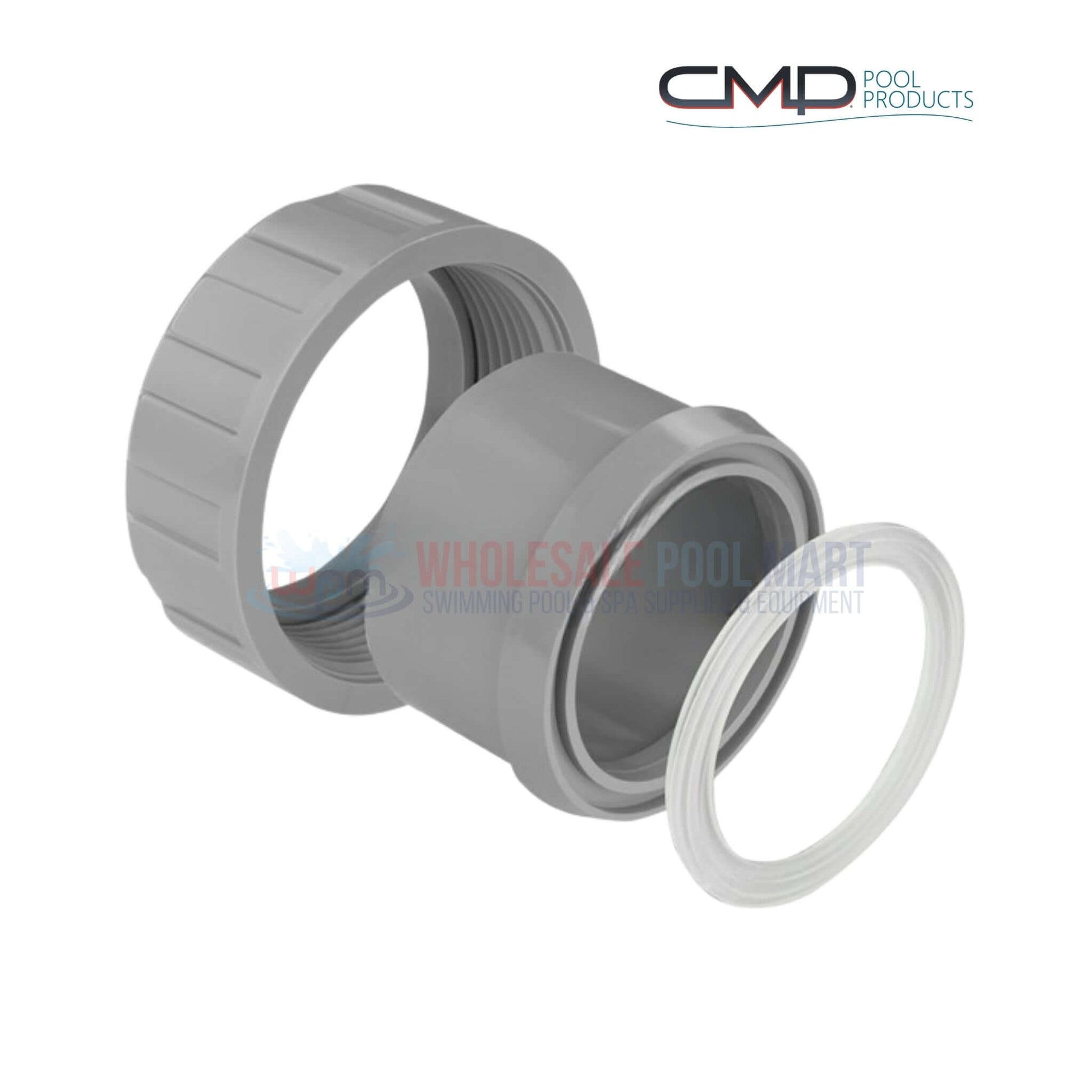 CMP PVC Connector Union for Raypak Heater, 2 inch, 2 Pack, Wholesale Pool Mart, durable plumbing solution.