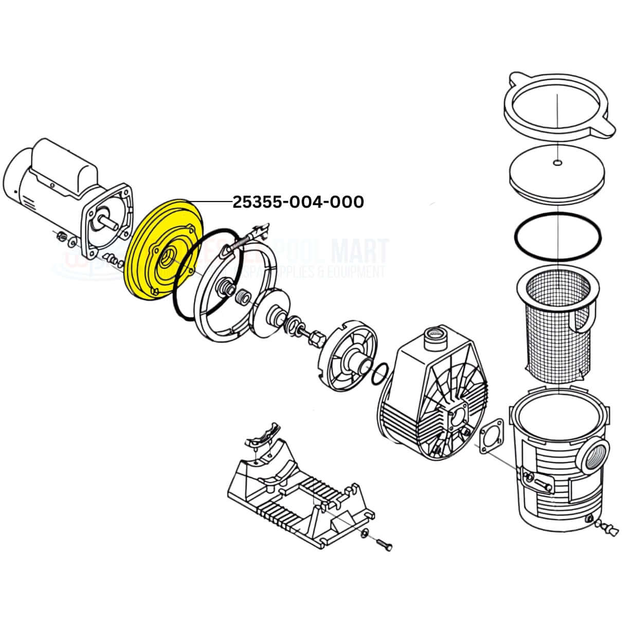 CMP Seal Plate Kit 25355-004-000 diagram for American Products Ultra-Flo pumps | Wholesale Pool Mart WPM