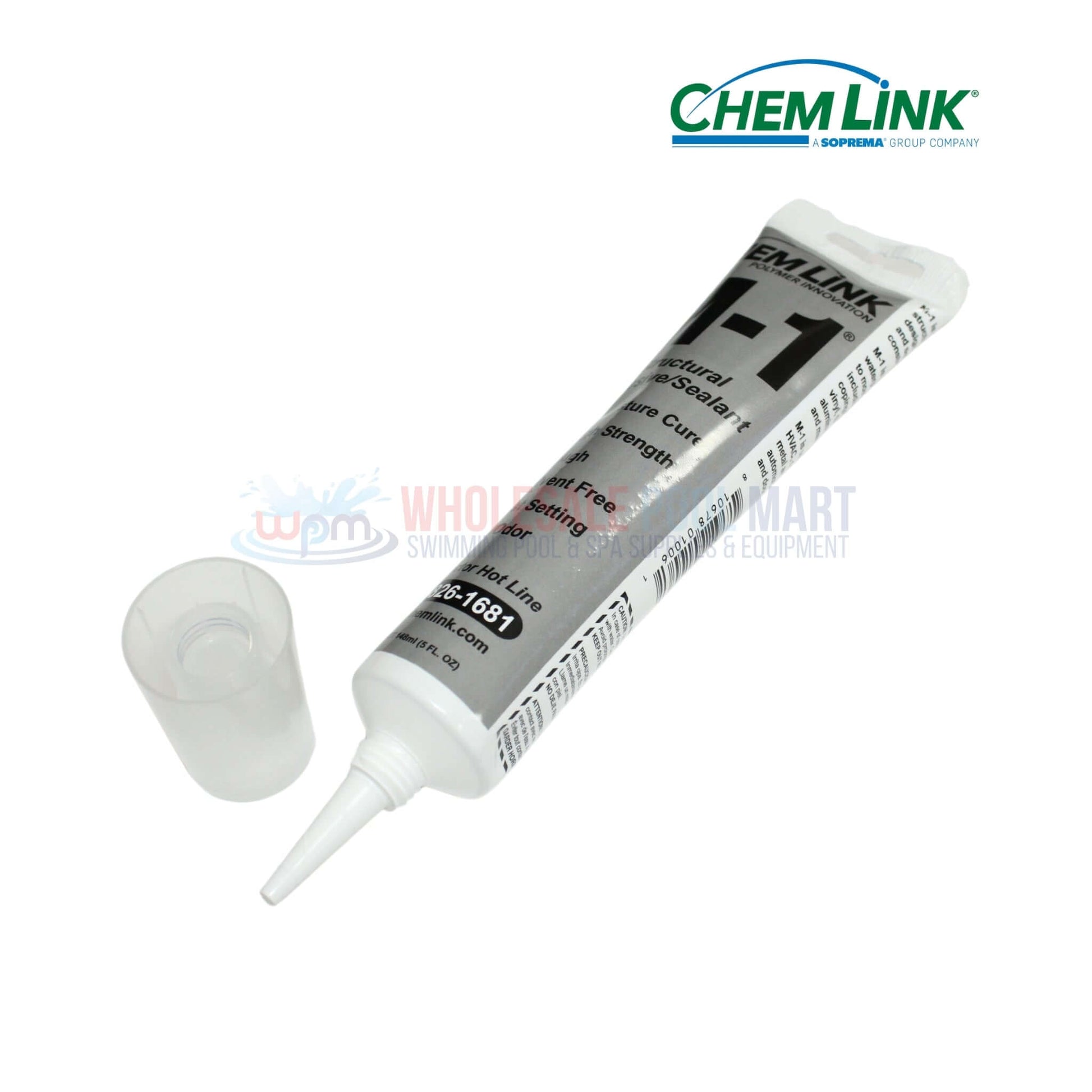 ChemLink M-1 Universal Structural Adhesive Sealant, multipurpose, by Wholesale Pool Mart WPM, ideal for bonding construction materials.