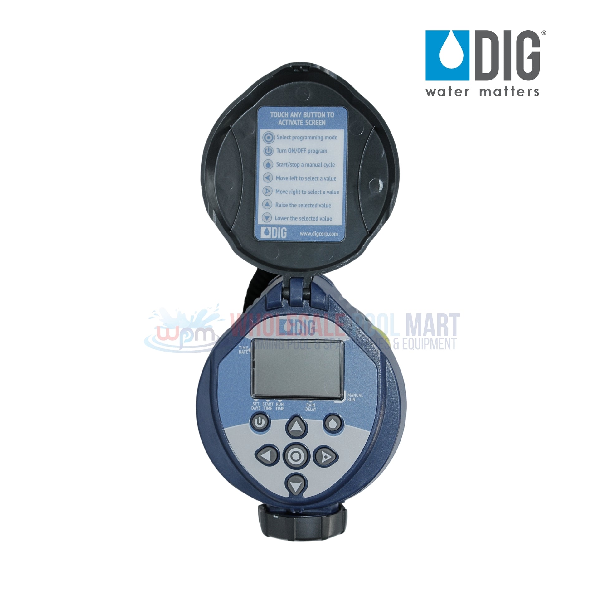 DIG RBC8000 Single Station Anti-Siphon Irrigation Timer Valve by Wholesale Pool Mart WPM.