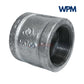 Galvanized coupling fitting 1.5 inch from Wholesale Pool Mart (WPM) for plumbing and gas systems.