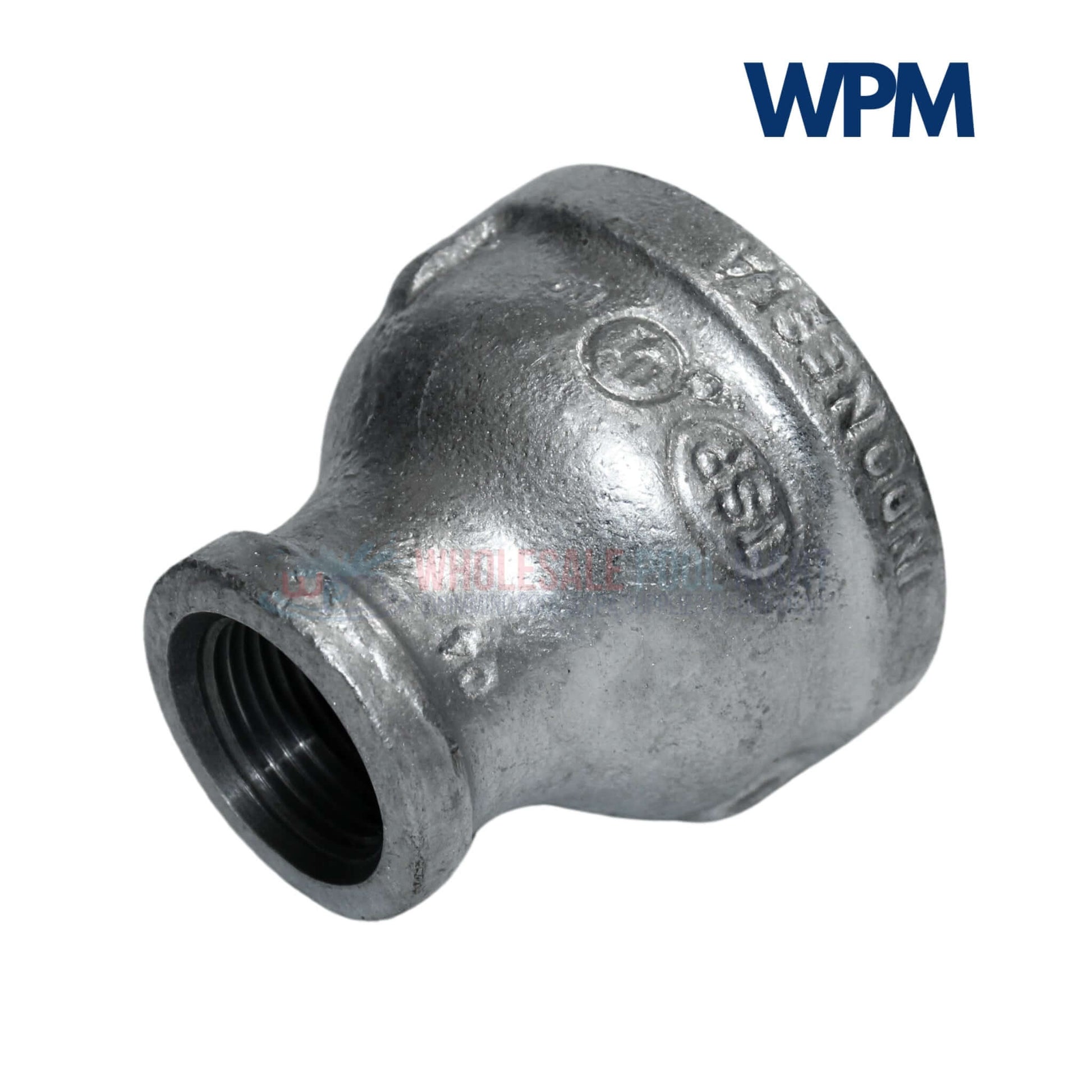 Galvanized Reducer Bushing 1-1/2 x 3/4-inch by Wholesale Pool Mart WPM for plumbing connectors.