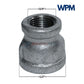 Galvanized Rigid Reducer Bushing 3/4" x 1/2" from Wholesale Pool Mart WPM, corrosion-resistant steel, secure fit.