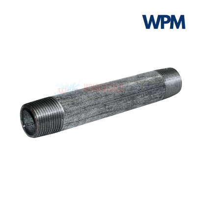 Galvanized Steel Nipple 3/4" x 8" from Wholesale Pool Mart WPM for secure plumbing connections.