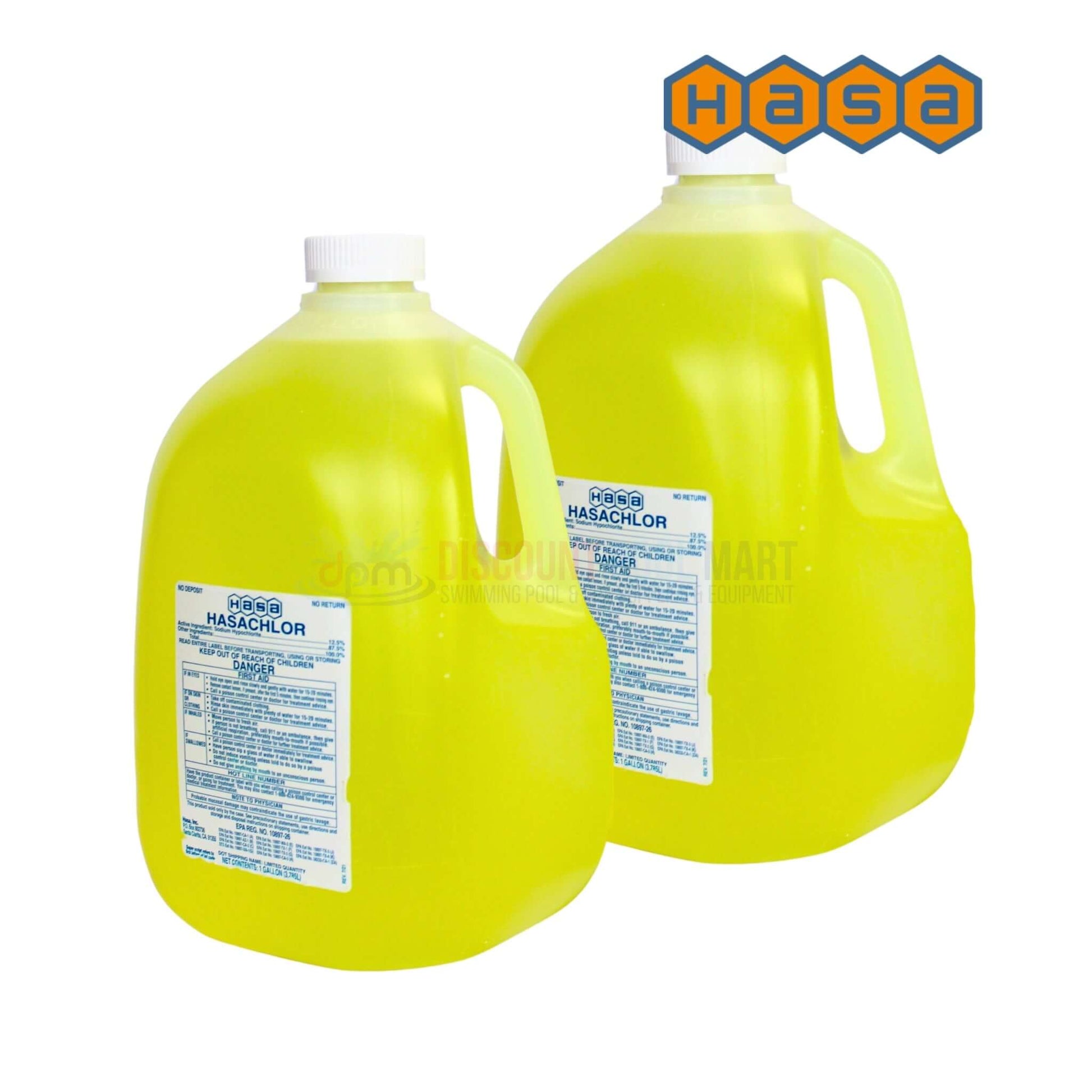 HASA Sani-Chlor Liquid Chlorine 12.5% available at Wholesale Pool Mart WPM for effective water treatment.