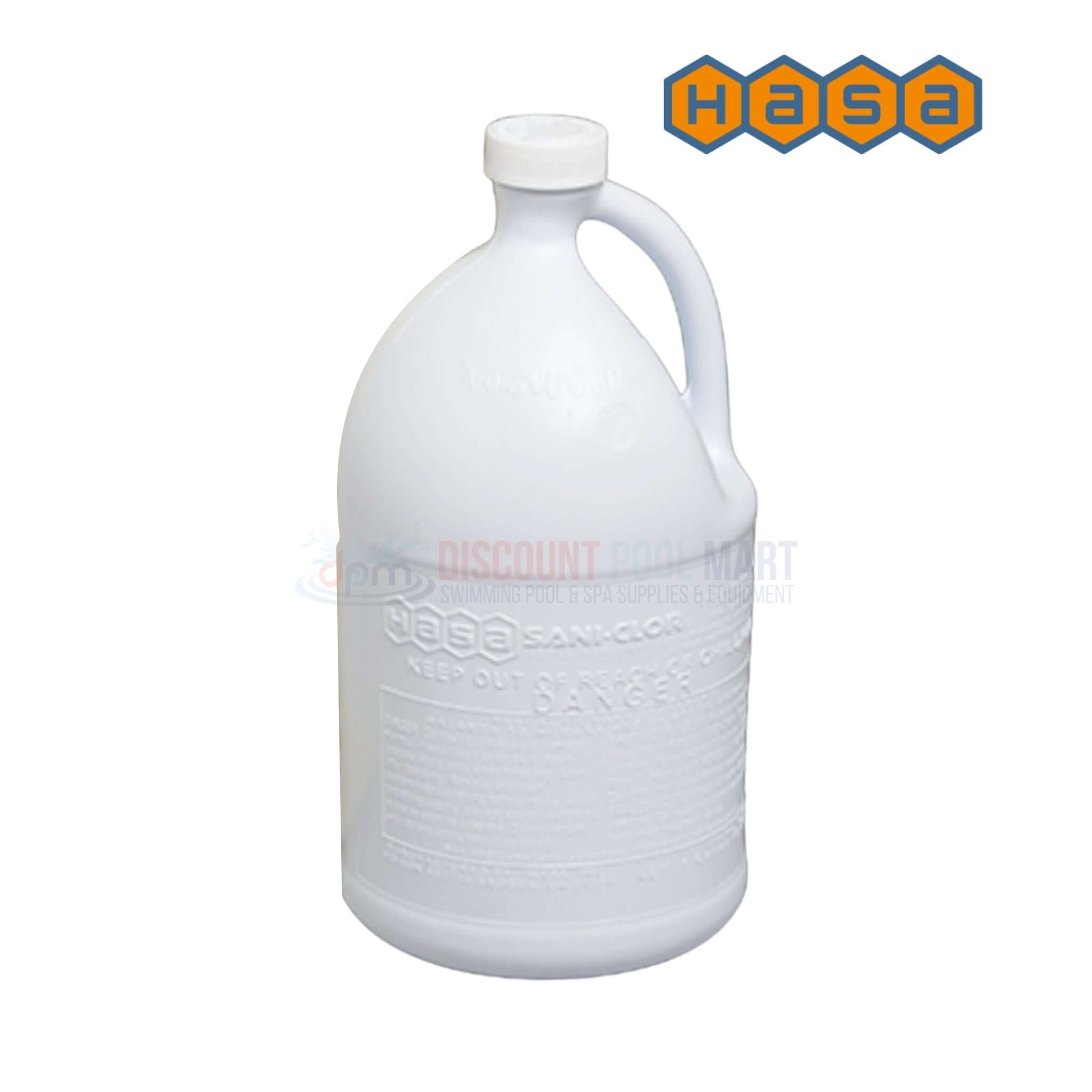 HASA Sani-Chlor Liquid Chlorine 12.5% Refillable bottle for water treatment at Wholesale Pool Mart WPM.