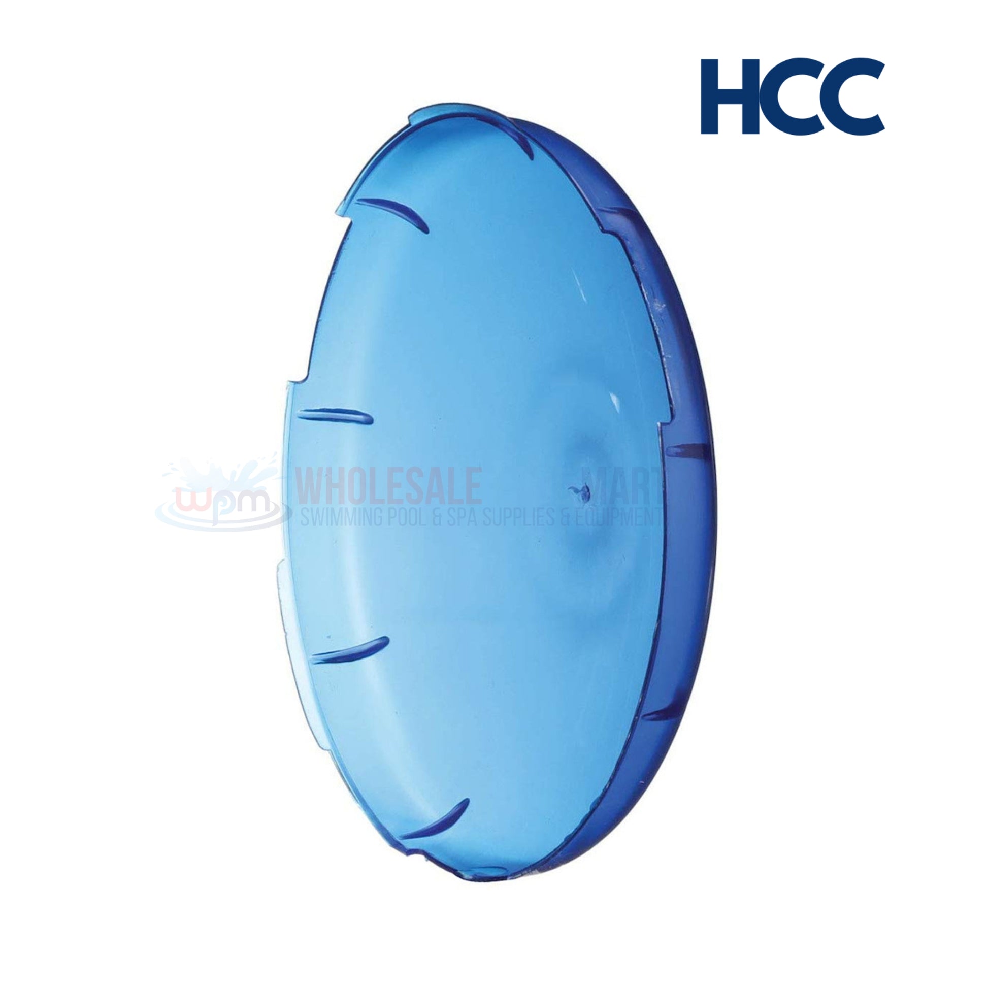 HCC Blue Lens Cover for Amerlite Pool Lights, 7.5", from Wholesale Pool Mart WPM. Enhance pool ambiance.