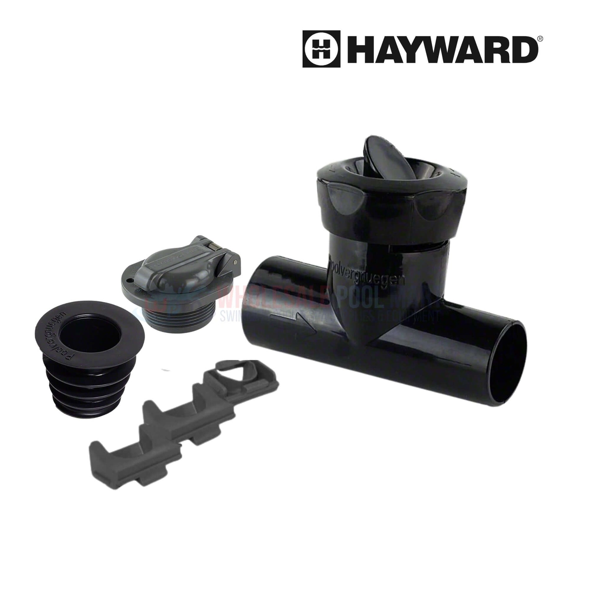 Hayward pool cleaner parts set including fittings and connectors from Wholesale Pool Mart WPM for efficient installation.