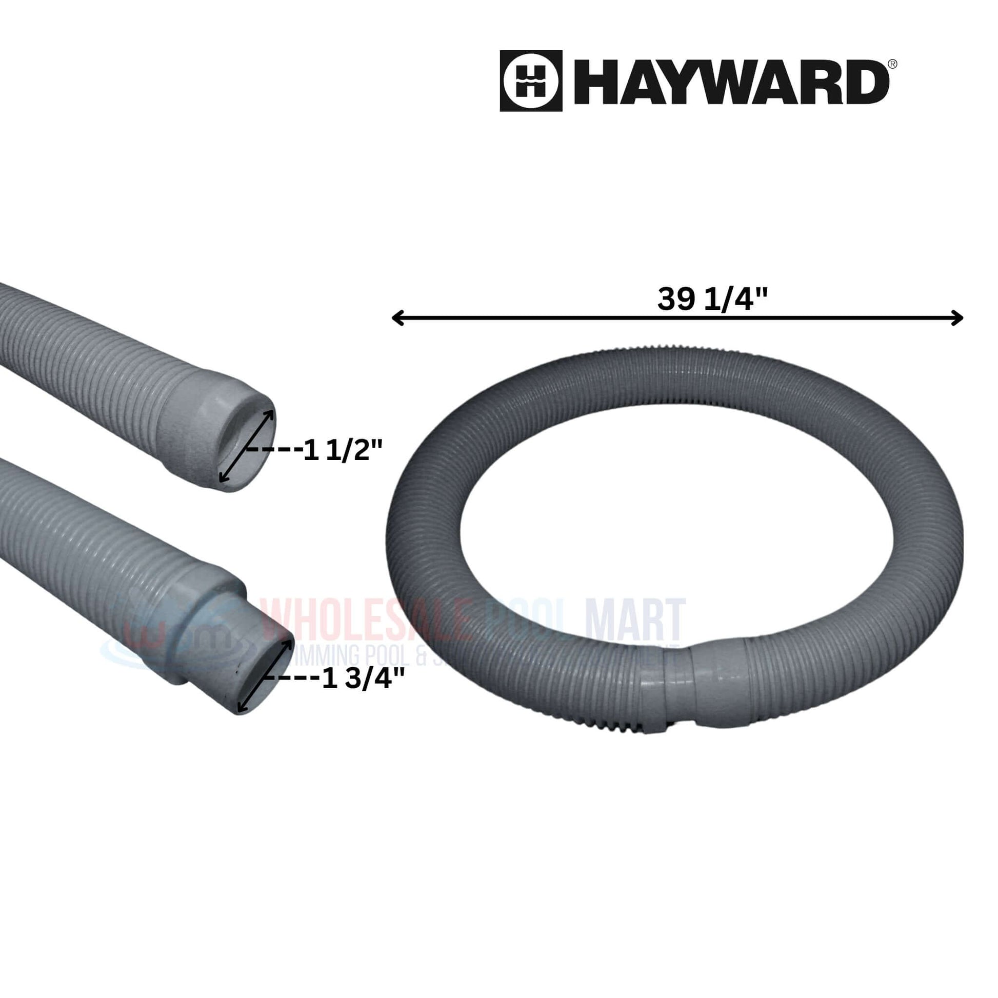 Hayward pool cleaner hose 39 1/4 inches, 1 1/2 and 1 3/4 inches, available at Wholesale Pool Mart WPM.