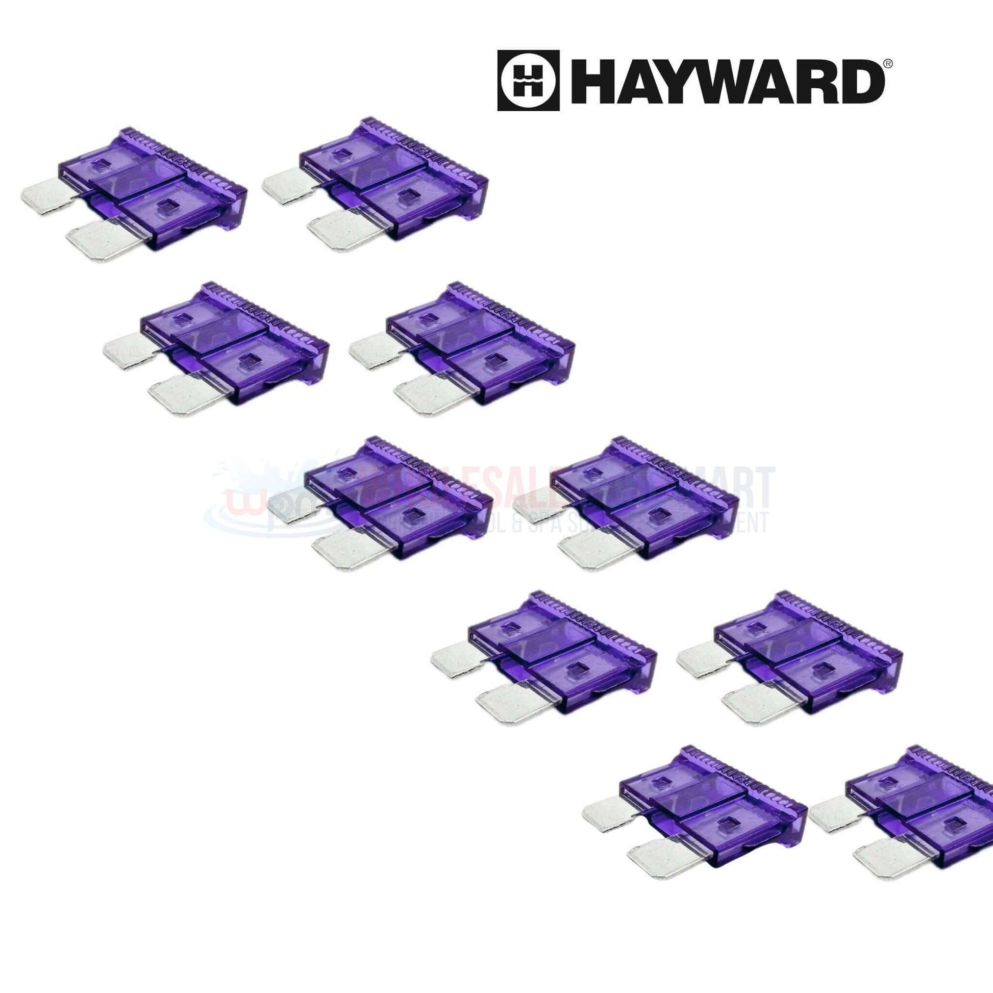 Hayward Blade Fuse Kit FDXLFSKC30, 3.0 AMP, 10 pack, compatible with Universal H-Series heaters, Wholesale Pool Mart WPM.