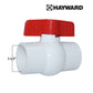 Hayward QVC Compact Ball Valve 1.5" PVC with red handle from Wholesale Pool Mart WPM, model QVC1015SSEW.