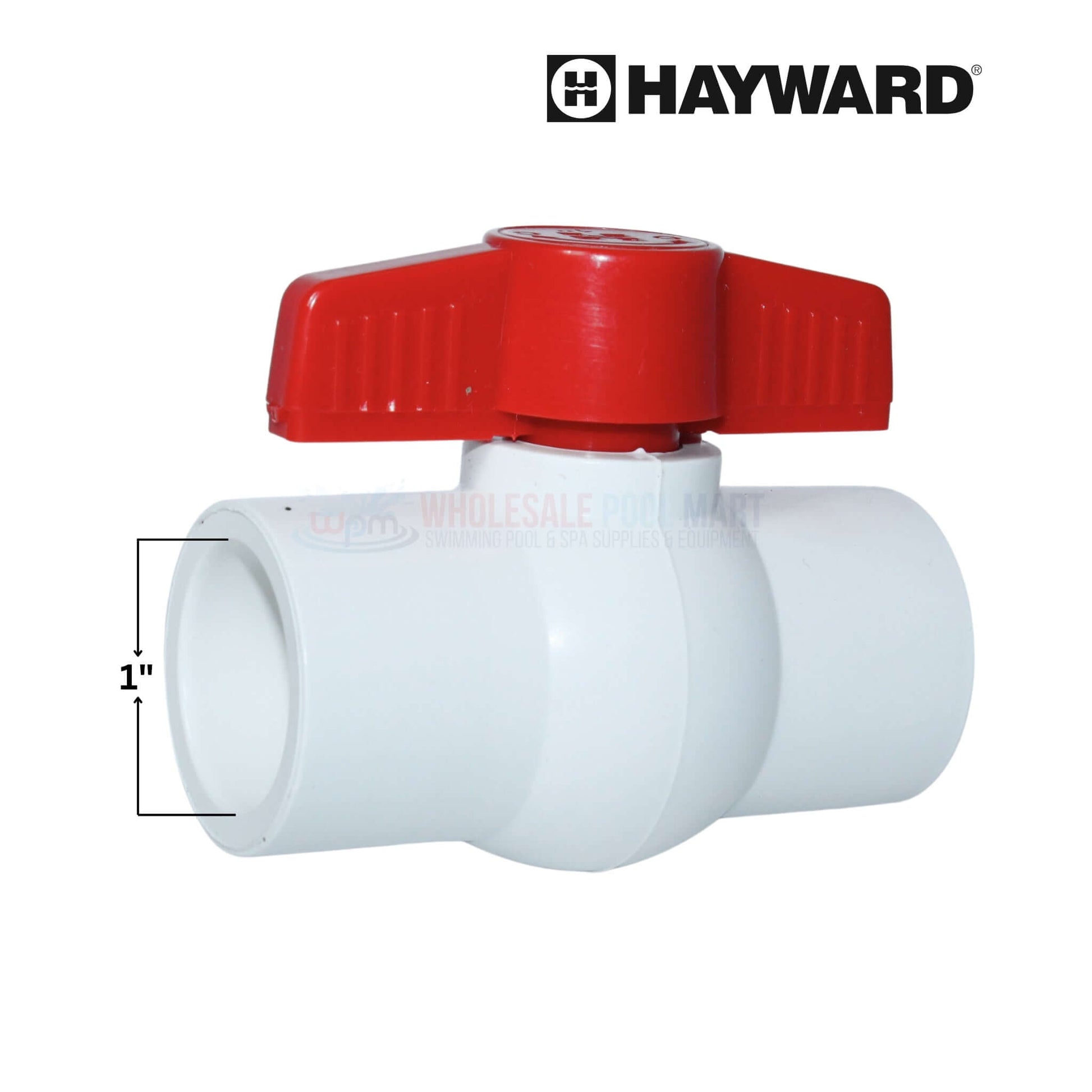 Hayward QVC Compact Ball Valve 1 inch, PVC body for flow control, SKU QVC1010SSEW, from Wholesale Pool Mart.