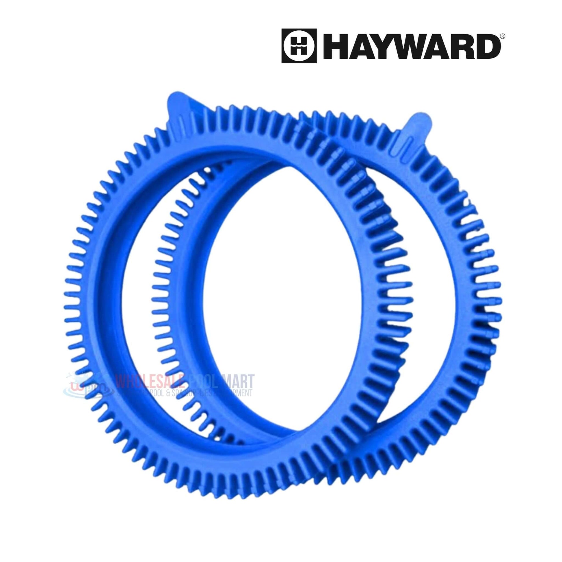 Hayward Replacement Front Tires with Super Humps for Poolvergnuegen Aquanaut at Wholesale Pool Mart WPM, 2-Pack, Blue.