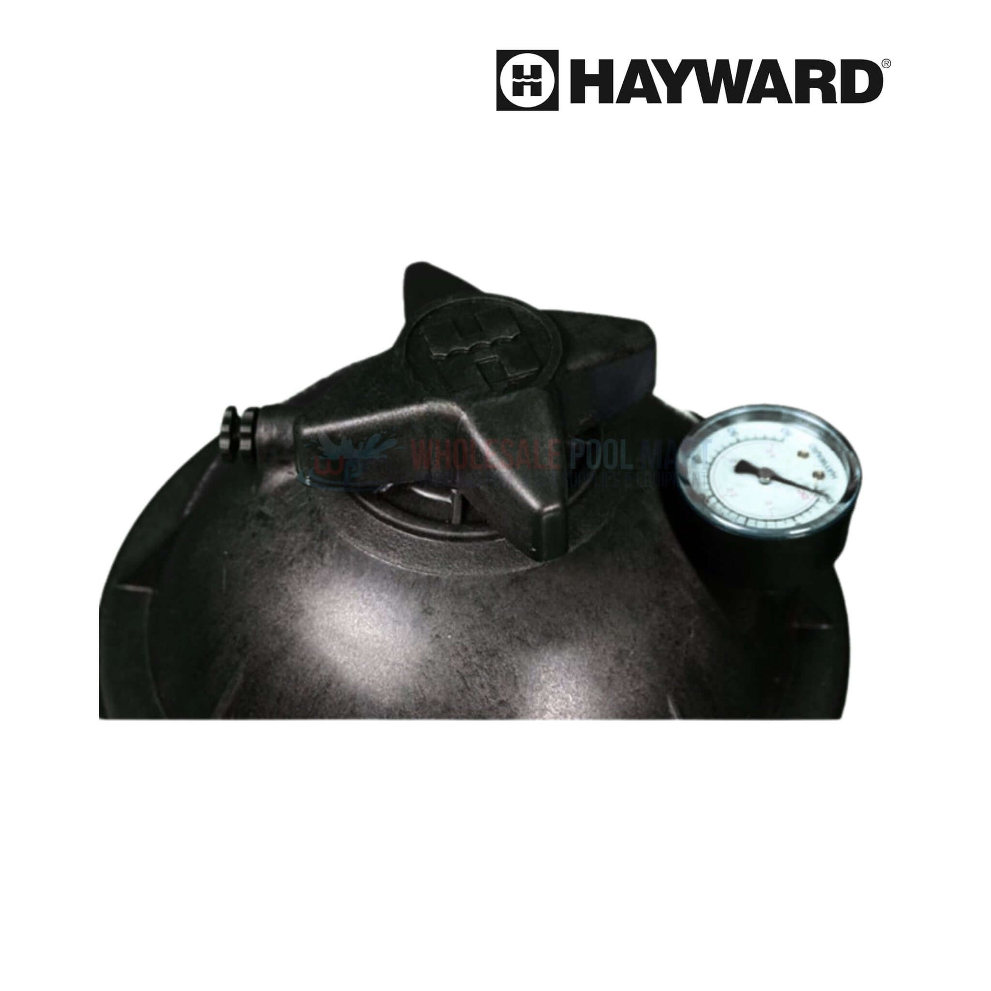 Hayward Star-Clear Plus C500 pool filter top view with pressure gauge, available at Wholesale Pool Mart WPM.