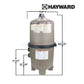 Hayward SwimClear C5030 cartridge filter dimensions with size details | Wholesale Pool Mart WPM | 525 sq ft filtration