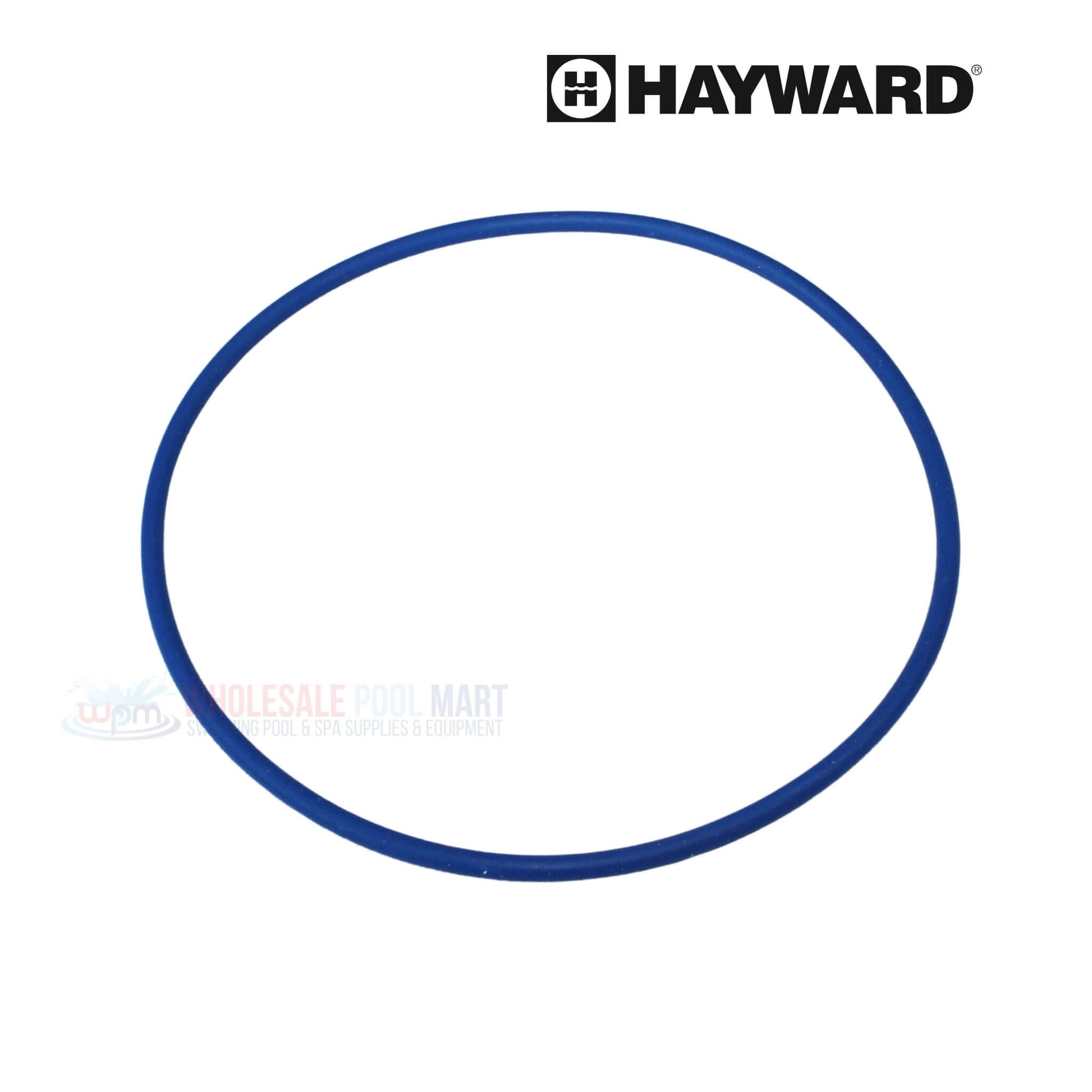 Hayward replacement O-ring for pool maintenance from Wholesale Pool Mart WPM, durable blue sealing component.