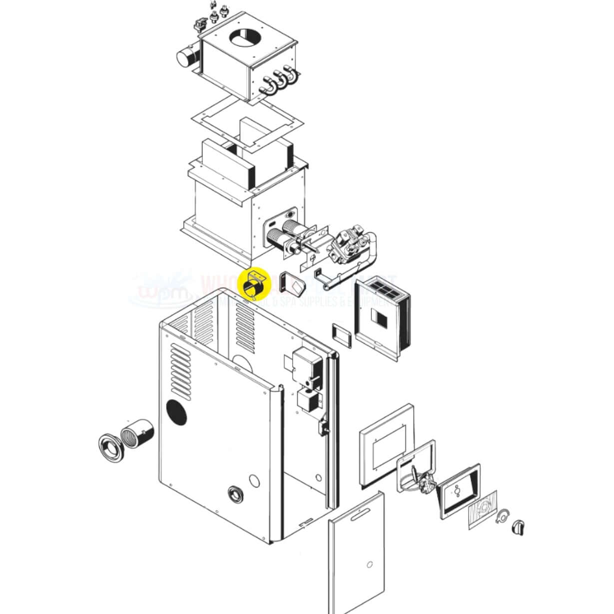 Hayward Air Pressure Switch IDXAPS1930 schematic for H-Series Induced Draft Heaters | Wholesale Pool Mart WPM