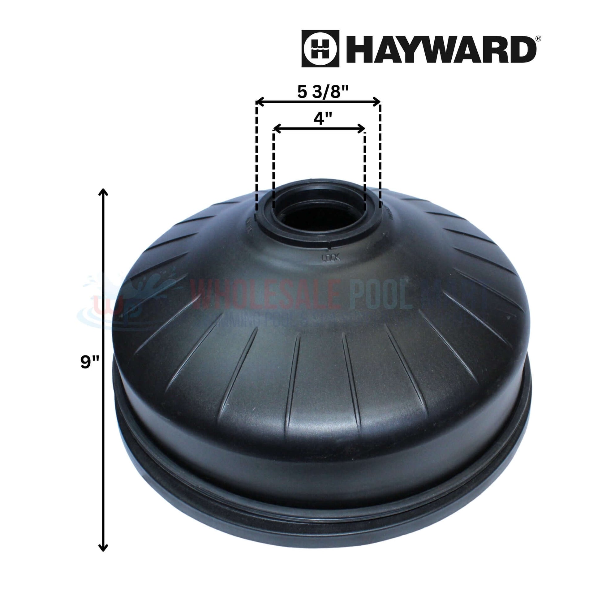 Hayward Filter Head with Clamp System 36 Sq. Ft DEX3620BTC from Wholesale Pool Mart WPM, dimensions 5.375" x 4" x 9".