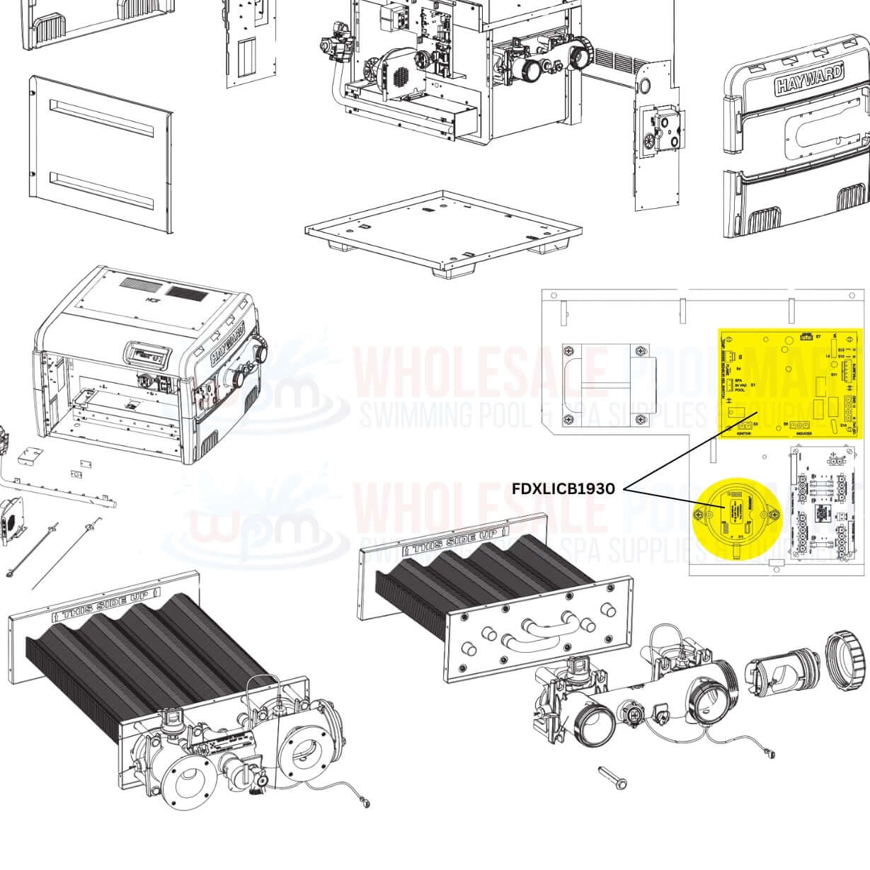 Hayward H-Series Heater Integrated Control Board Replacement Kit FDXLICB1930 from Wholesale Pool Mart WPM