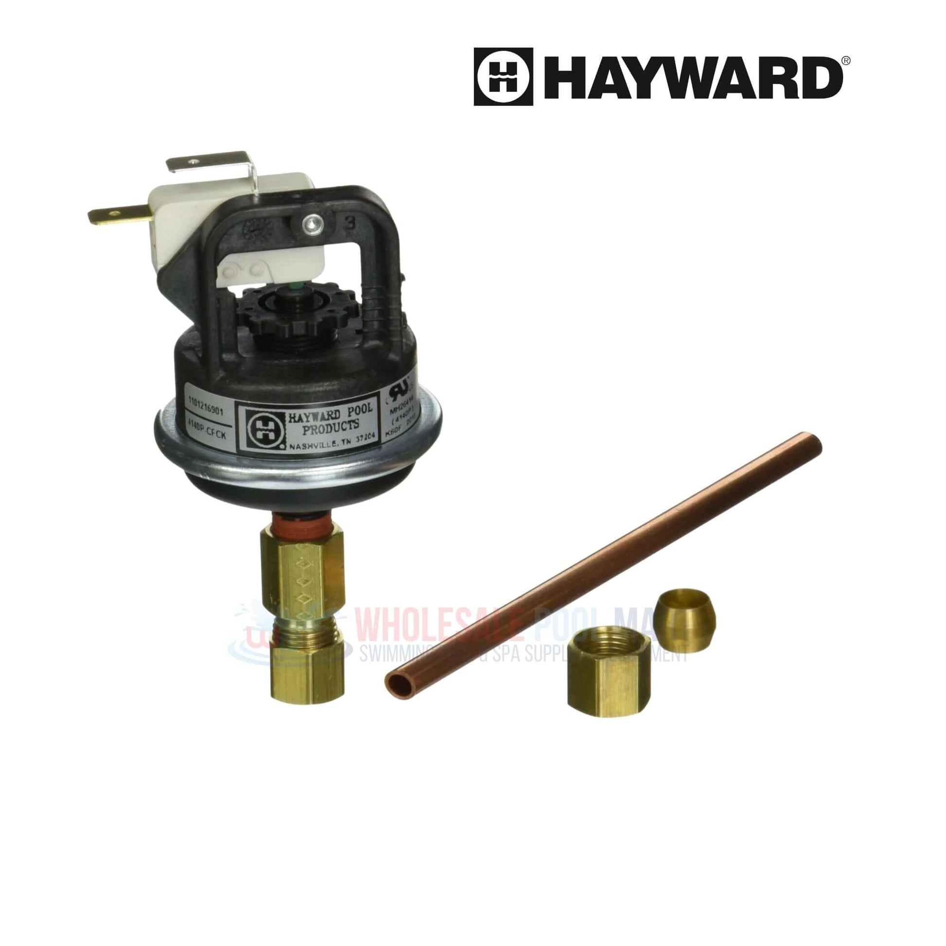 Hayward Pressure Switch Assembly HAXPSA1930 for H-Series ED1 ED2 heaters from Wholesale Pool Mart WPM.